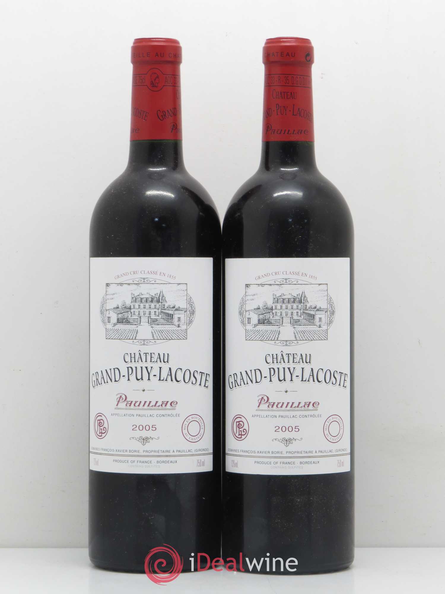 Château Grand Puy Lacoste 5ème Grand Cru Classé 2005 - Lot de 2 bouteilles - 0