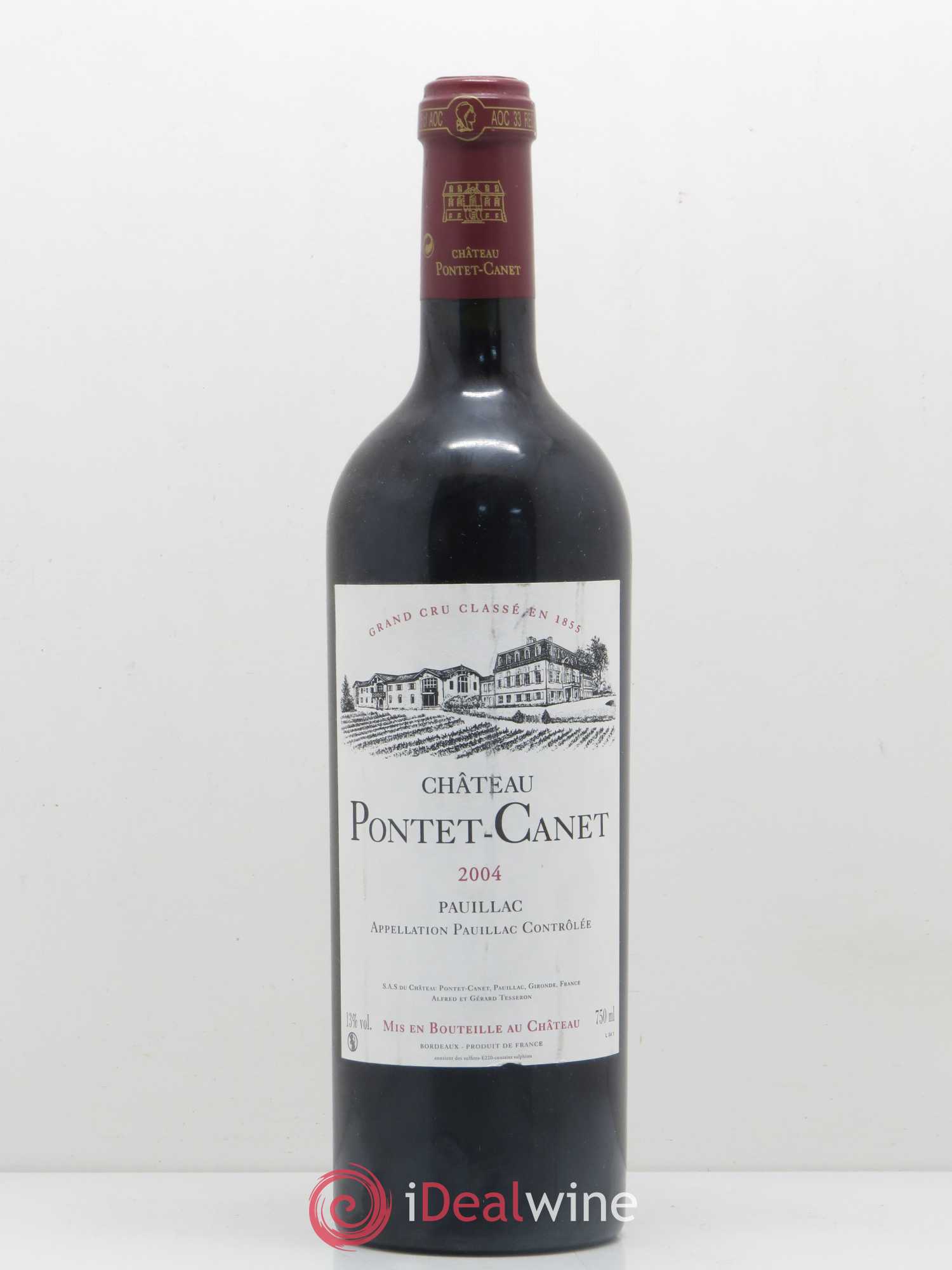 Château Pontet Canet 5ème Grand Cru Classé 2004 - Lot de 1 bouteille - 0
