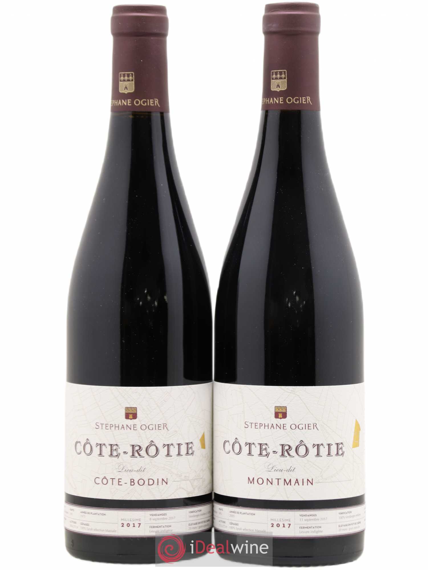 Assortiment Sélection Lieux-Dits Stéphane Ogier But de Mont, Bertholon, La Viallière, Côte Bodin, Montmain 2017 - Posten von 5 Flaschen - 2