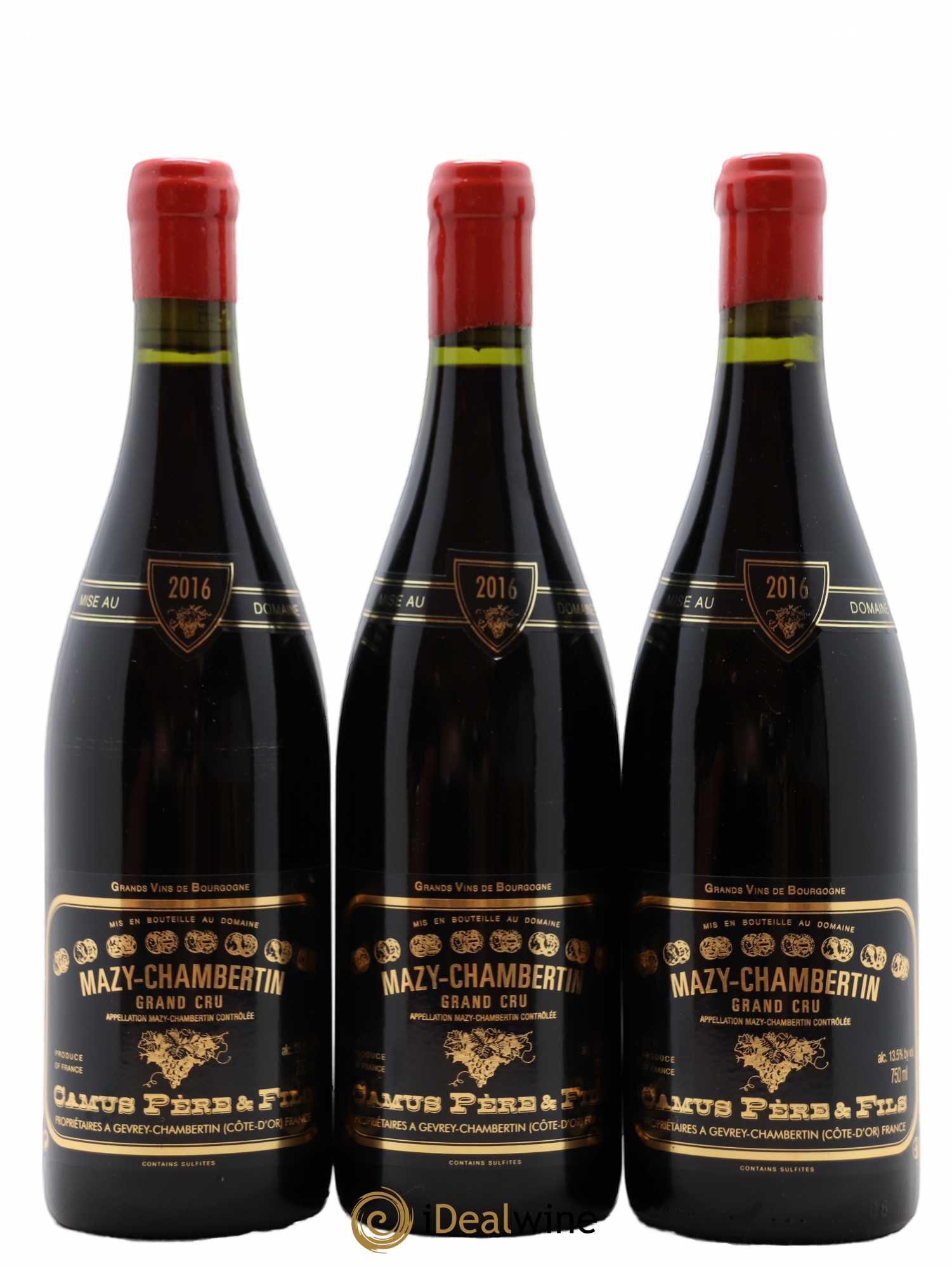 Mazis-Chambertin Grand Cru Camus Père et Fils 2016 - Lot de 3 bouteilles - 0