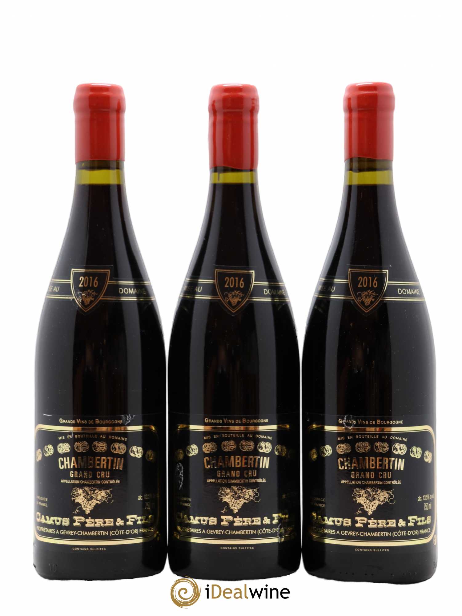 Chambertin Grand Cru Camus Père et Fils (Domaine) 2016 - Lot de 3 bouteilles - 0