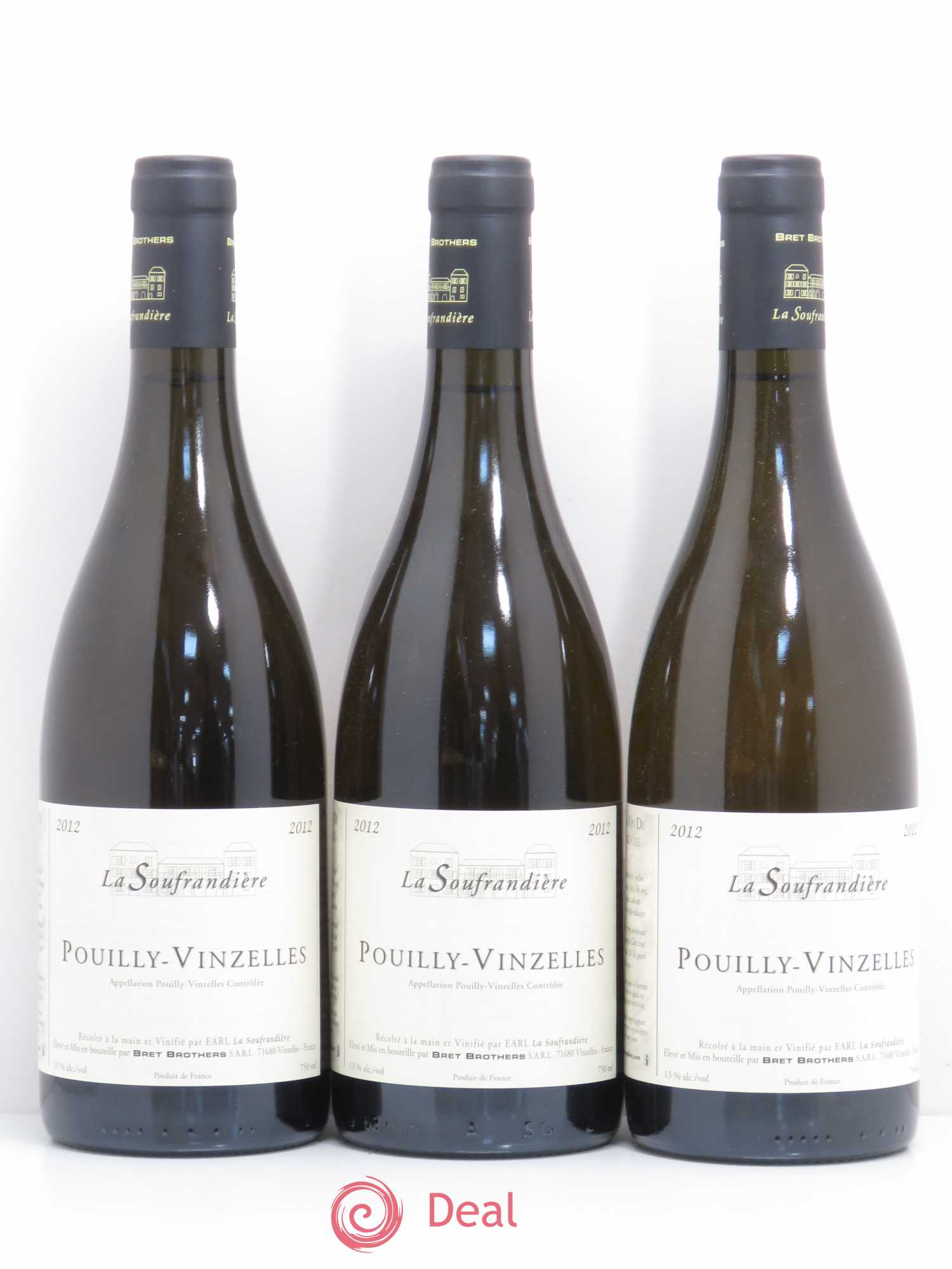 Pouilly-Vinzelles La Soufrandière - Bret Brothers 2012 - Lot de 3 bouteilles - 0