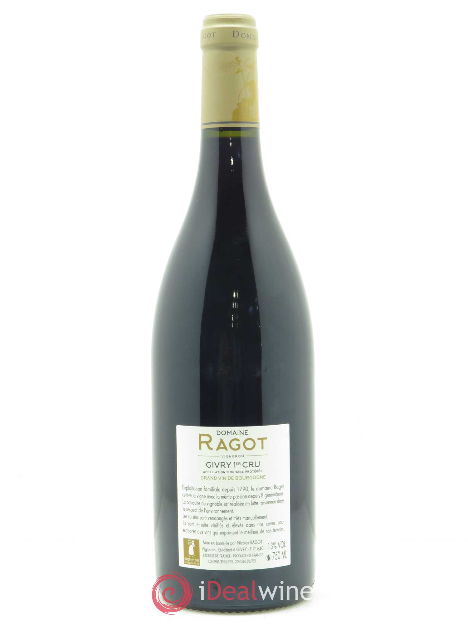 Givry 1er Cru Clos Jus Ragot (Domaine) 2017 - Lot de 1 bouteille - 1