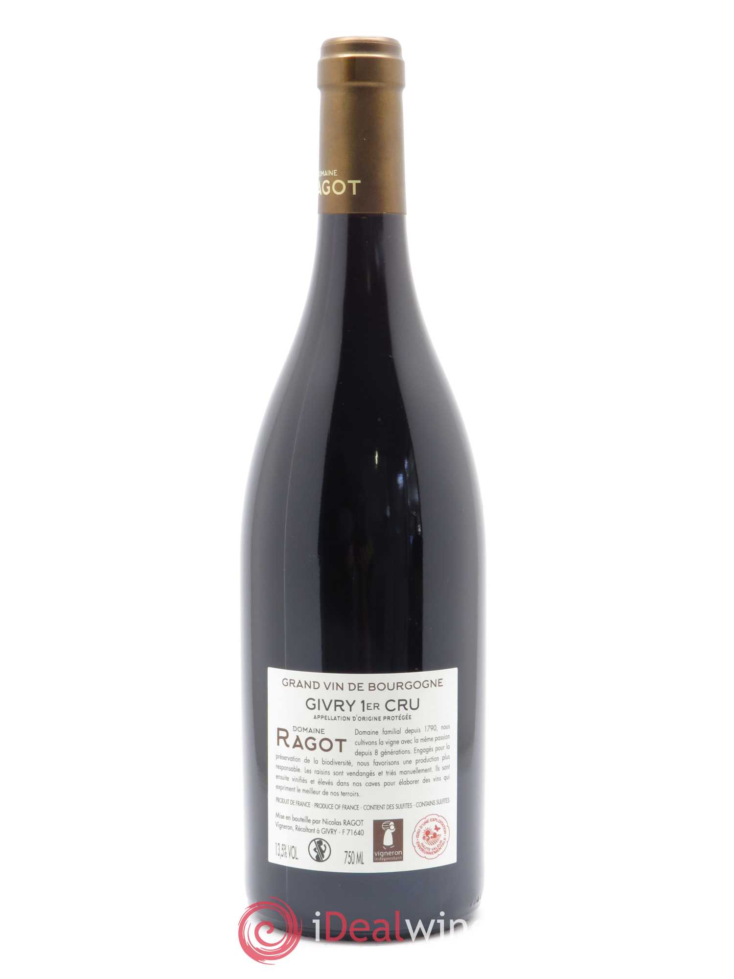 Givry 1er Cru Clos Jus Ragot (Domaine) 2018 - Lot de 1 bouteille - 1