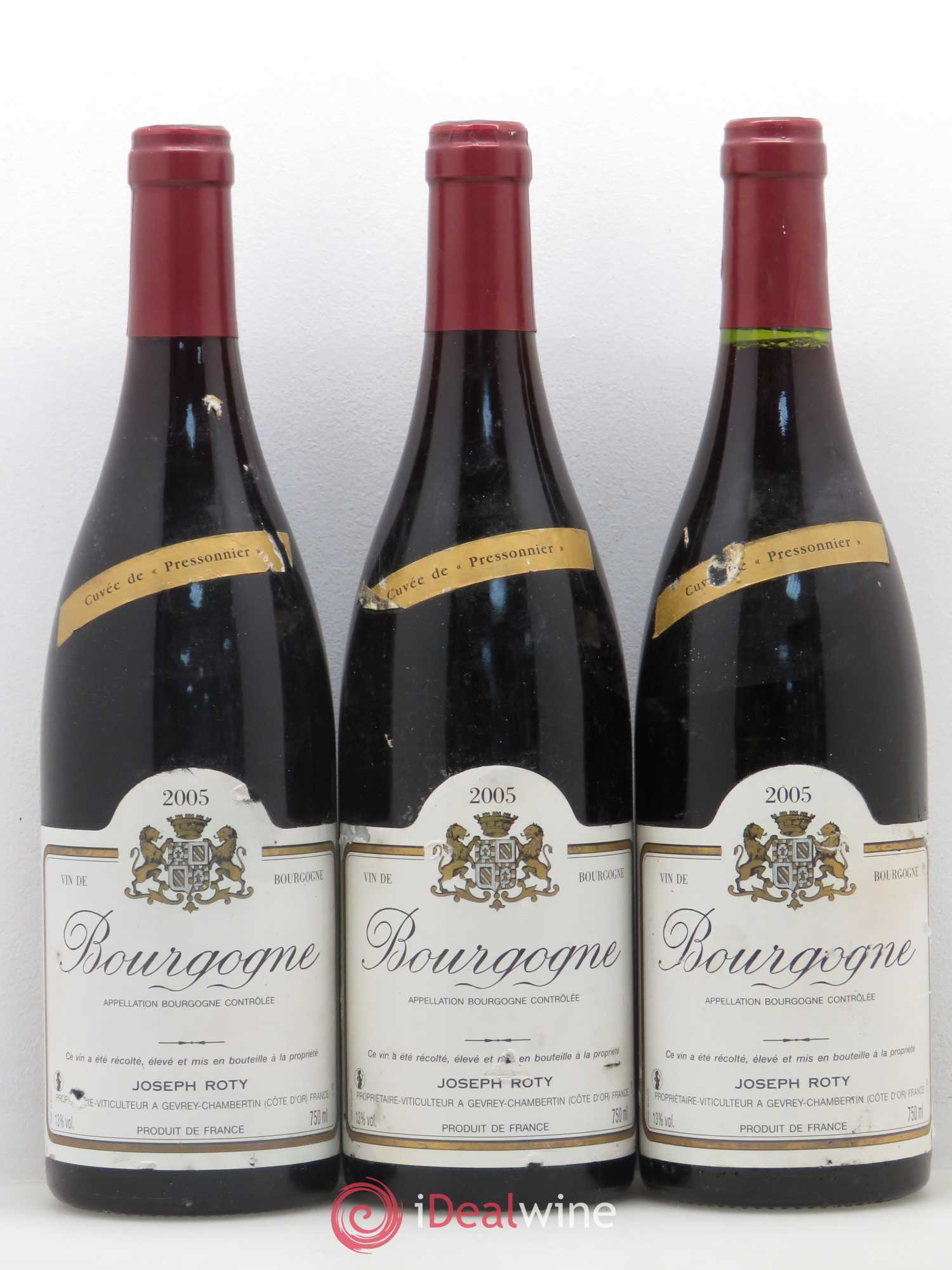 Bourgogne Cuvée de Pressonnier Joseph Roty (Domaine) 2005 - Lot de 6 bouteilles - 1