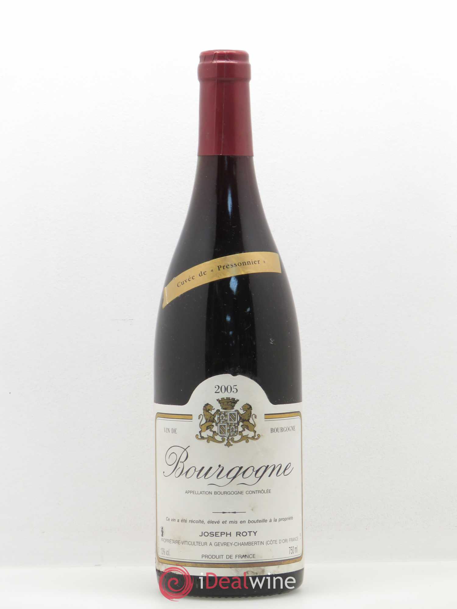 Bourgogne Cuvée de Pressonnier Joseph Roty (Domaine) 2005 - Lot de 1 bouteille - 0