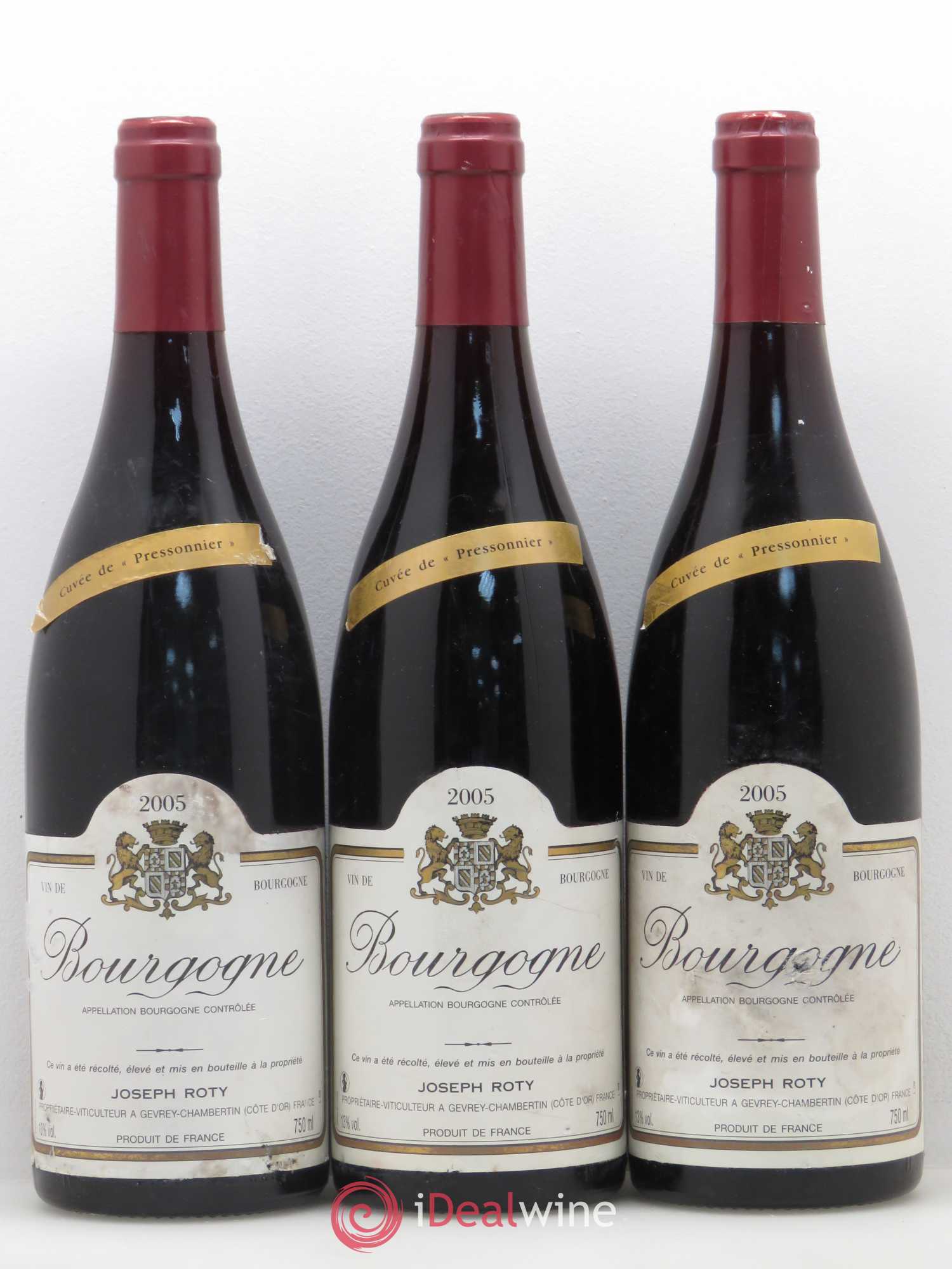 Bourgogne Cuvée de Pressonnier Joseph Roty (Domaine) 2005 - Lot de 3 bouteilles - 0