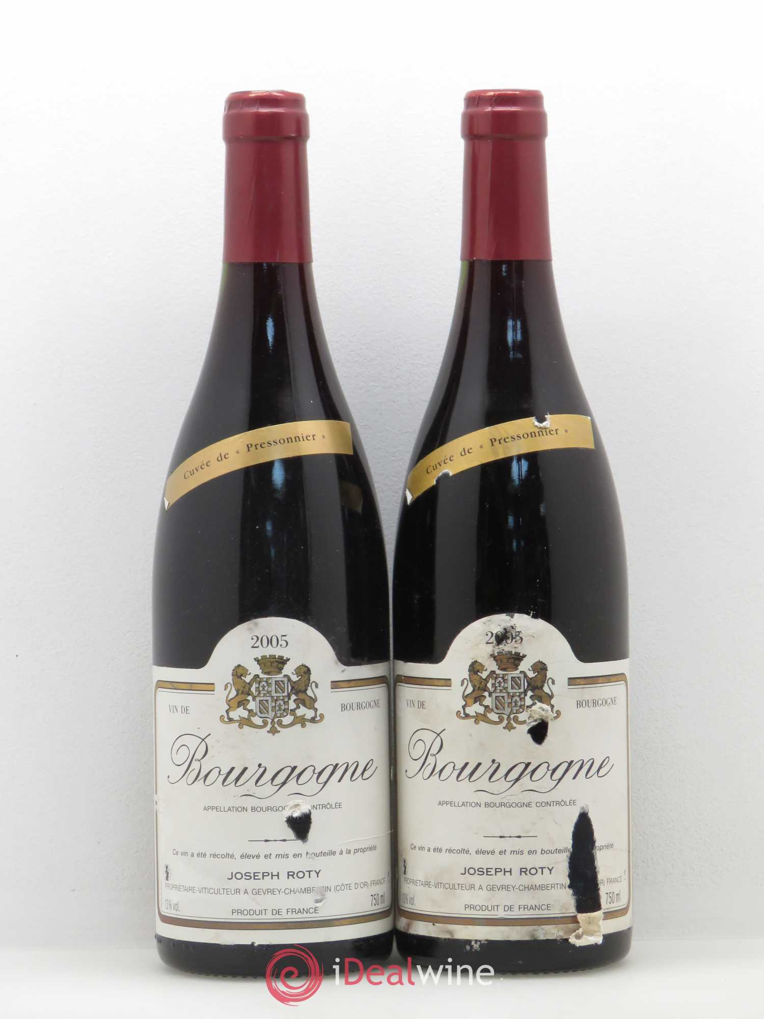 Bourgogne Cuvée de Pressonnier Joseph Roty (Domaine) 2005 - Lot de 2 bouteilles - 0