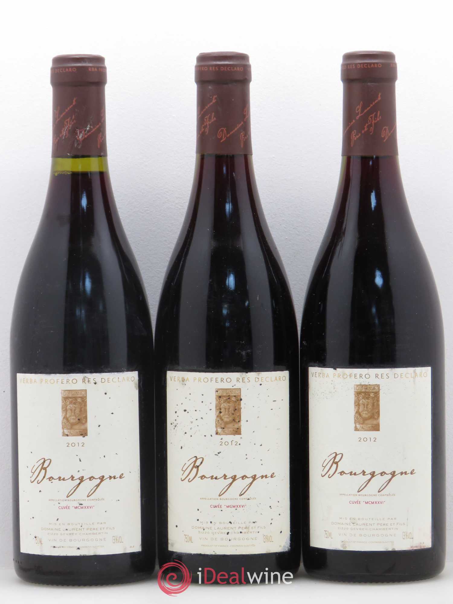 Bourgogne Cuvée MCMXXVI Dominique Laurent 2012 - Posten von 3 Flaschen - 0