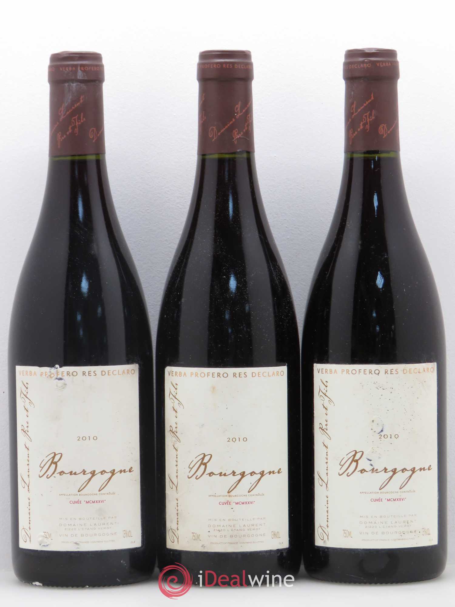Bourgogne Cuvée MCMXXVI Dominique Laurent 2010 - Posten von 3 Flaschen - 0