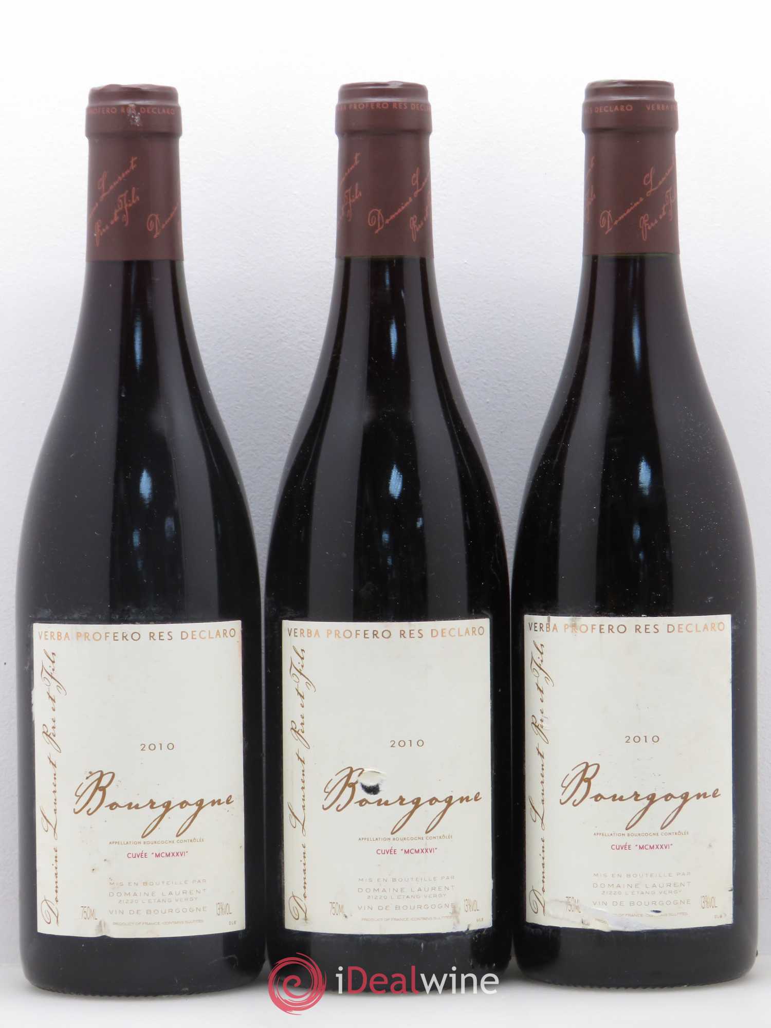 Bourgogne Cuvée MCMXXVI Dominique Laurent 2010 - Posten von 3 Flaschen - 0