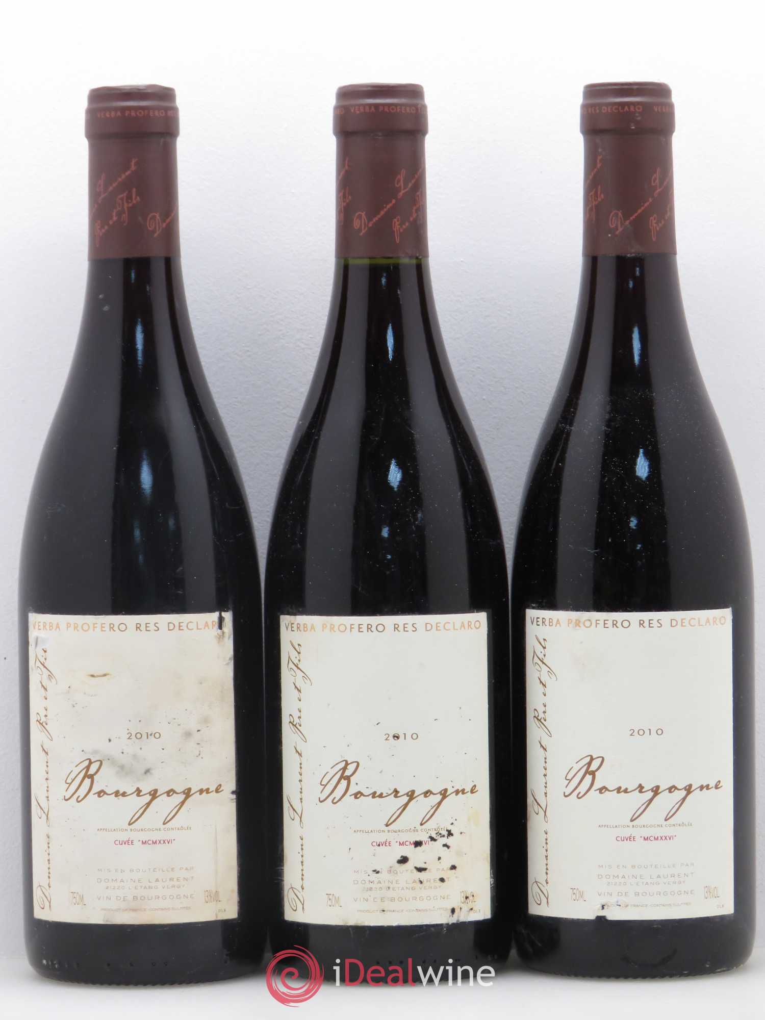 Bourgogne Cuvée MCMXXVI Dominique Laurent 2010 - Posten von 3 Flaschen - 0