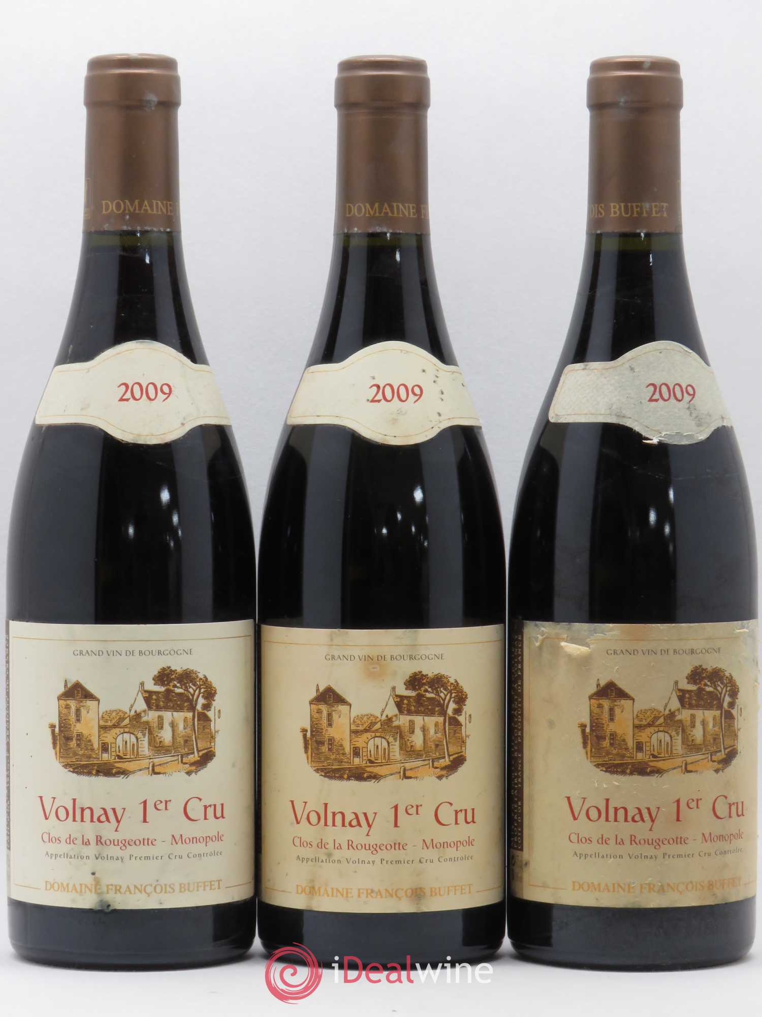Volnay 1er Cru Clos de la Rougeotte Francois Buffet 2009 - Lot de 3 bouteilles - 0