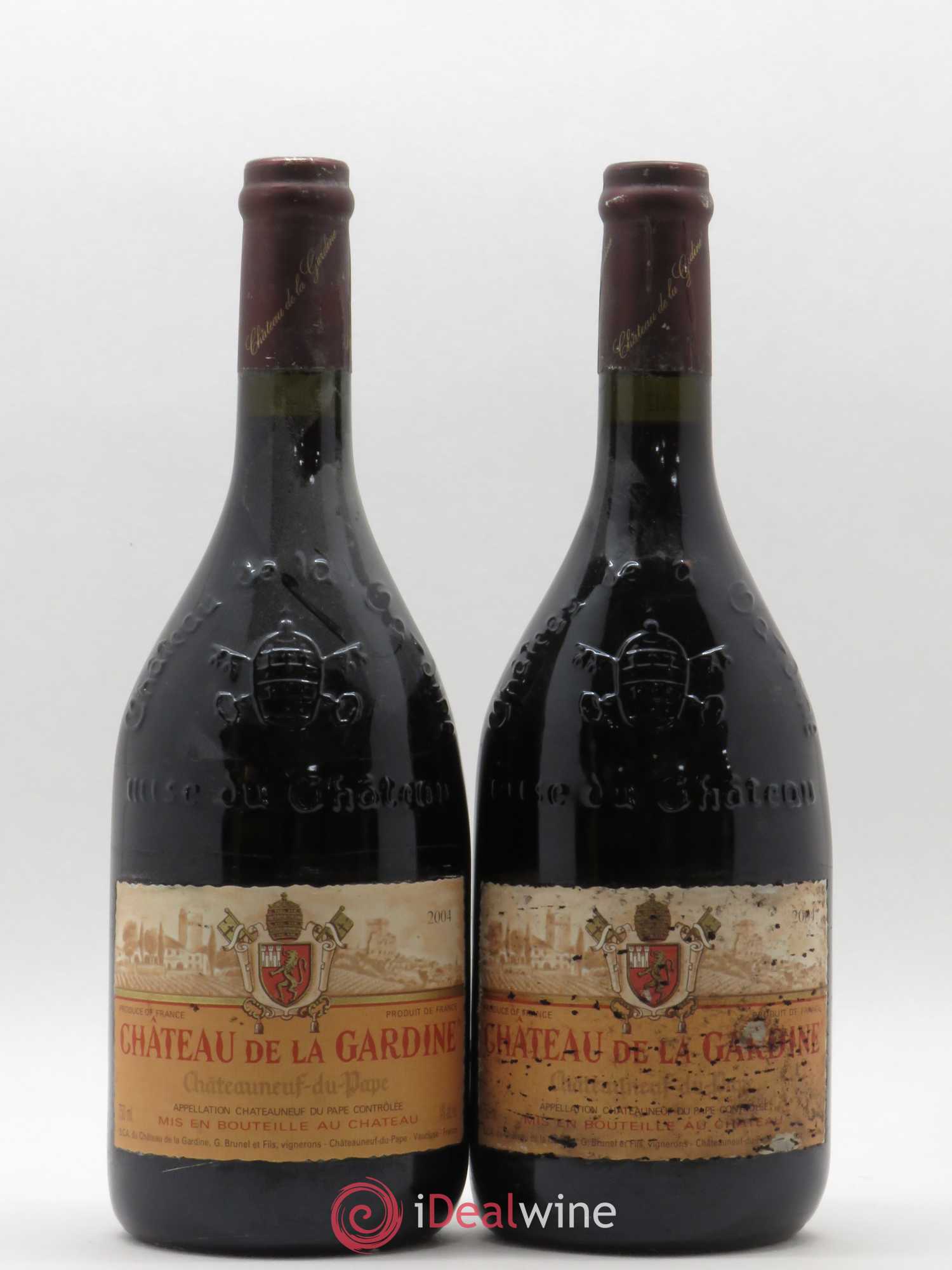 Châteauneuf-du-Pape Château de La Gardine Famille Brunel 2004 - Lot de 2 bouteilles - 0