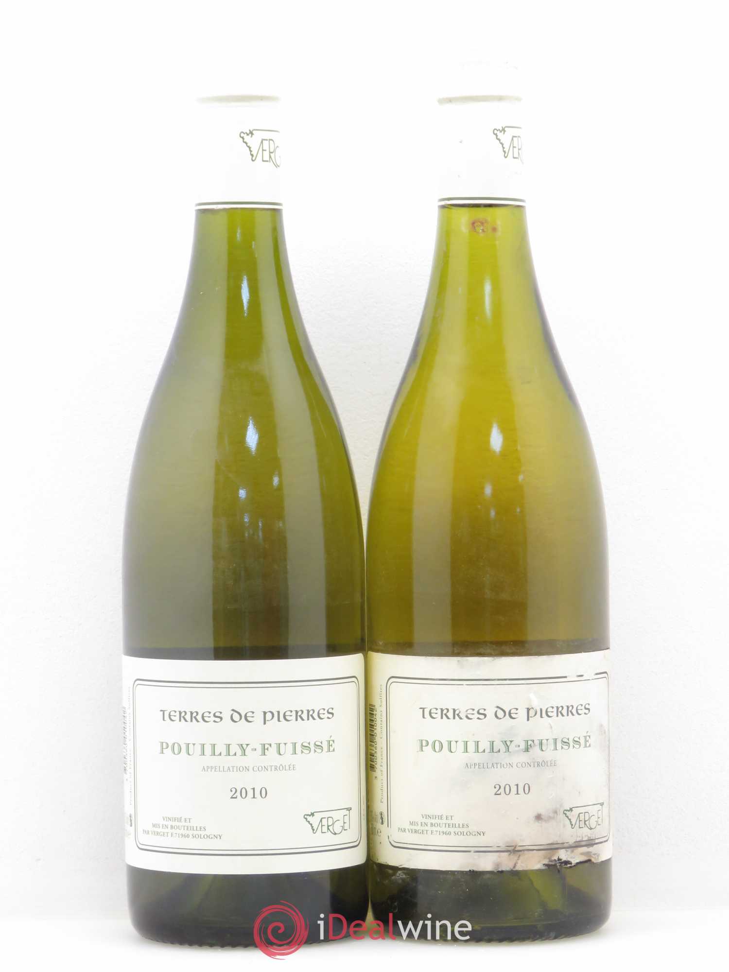 Pouilly-Fuissé Terres de Pierres Verget 2010 - Posten von 2 Flaschen - 0