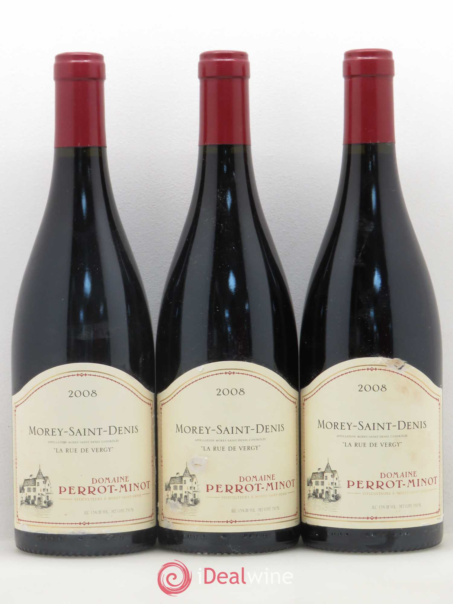 Morey-Saint-Denis La Rue De Vergy Perrot-Minot 2008 - Lot de 3 bouteilles - 0