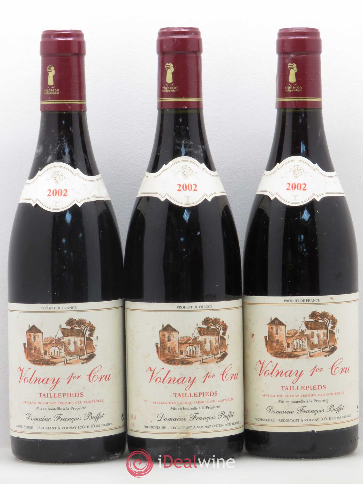 Volnay 1er Cru Taillepieds François Buffet 2002 - Posten von 3 Flaschen - 0