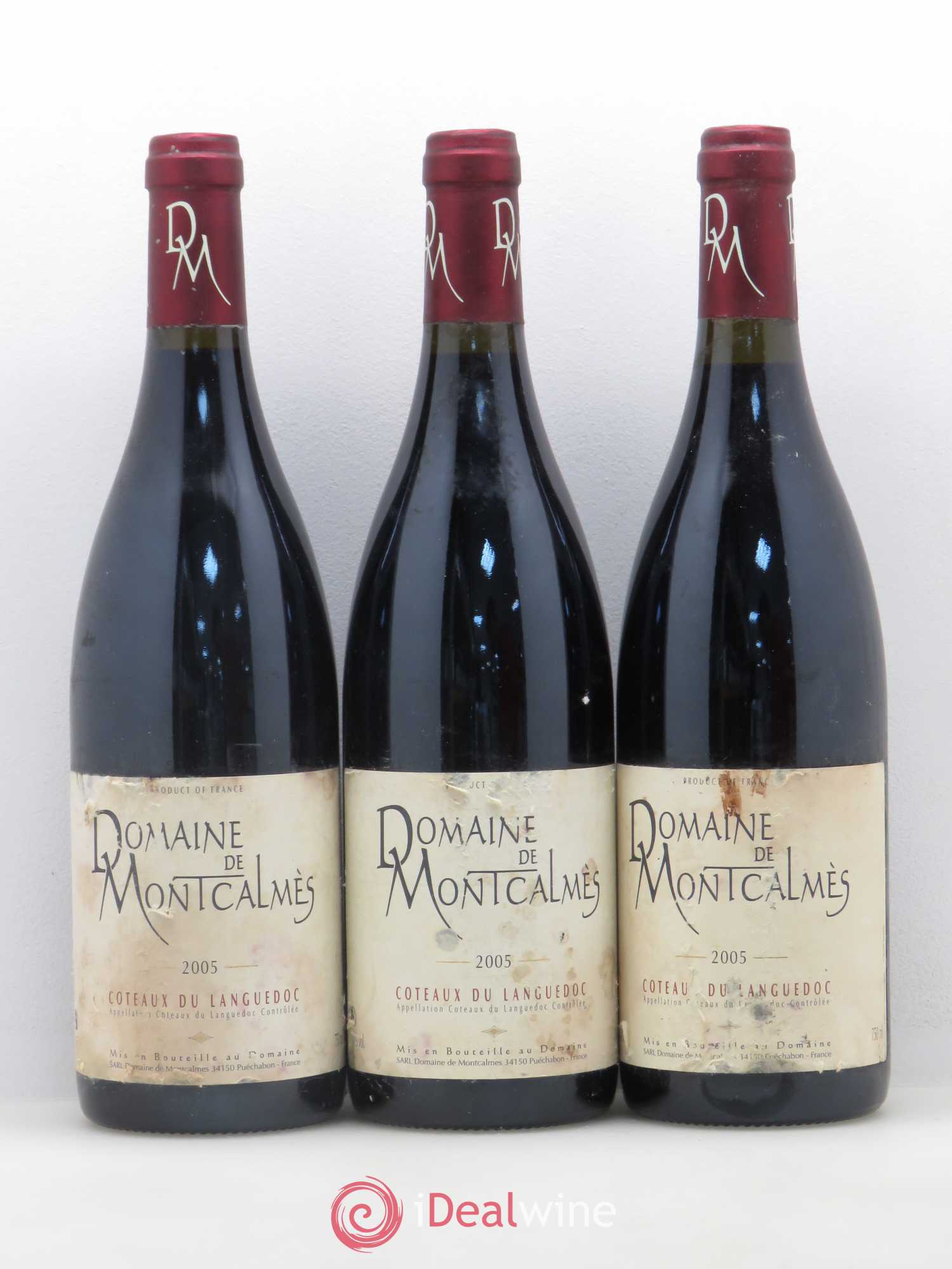 Terrasses du Larzac Domaine de Montcalmès Frédéric Pourtalié 2005 - Lot de 3 bouteilles - 0