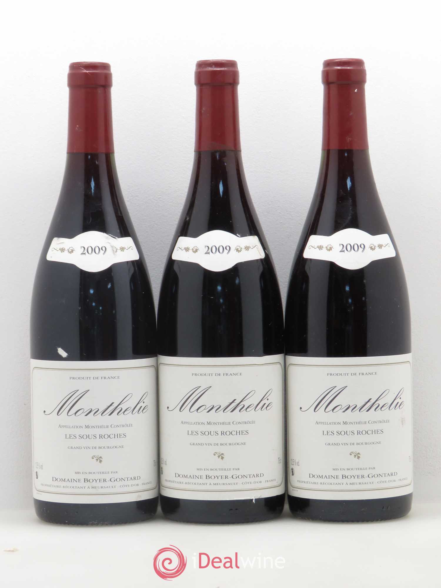 Monthélie Les sous-roches Domaine Boyer Gondard 2009 - Posten von 3 Flaschen - 0