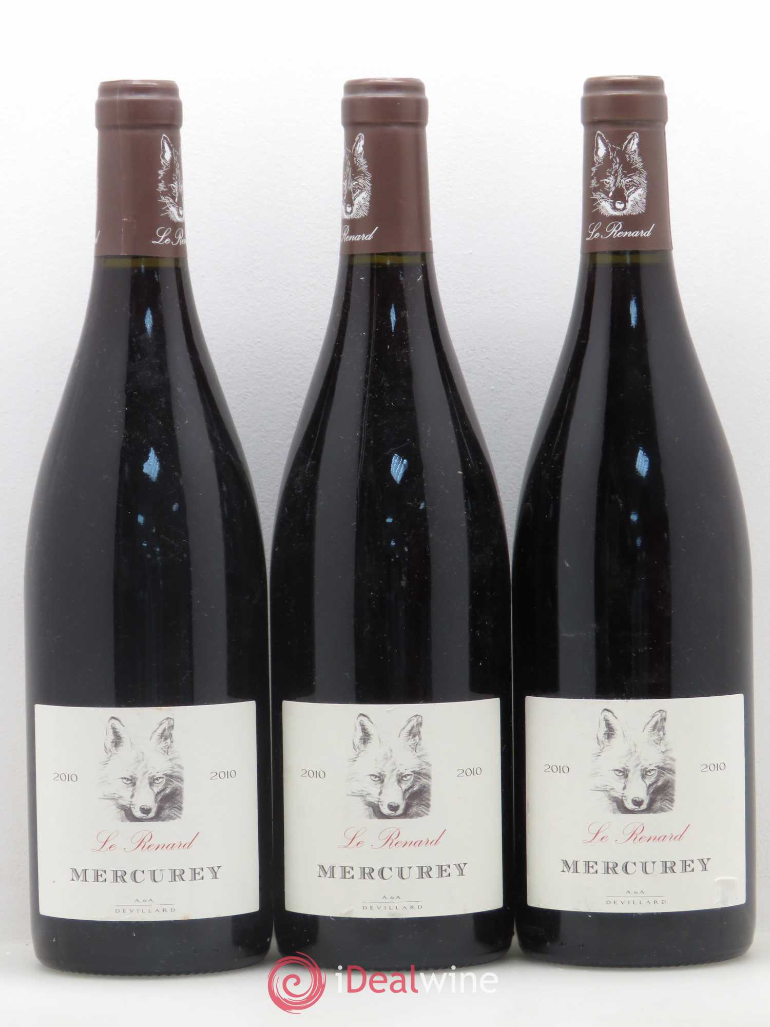Mercurey Le Renard Devillard 2010 - Posten von 3 Flaschen - 0