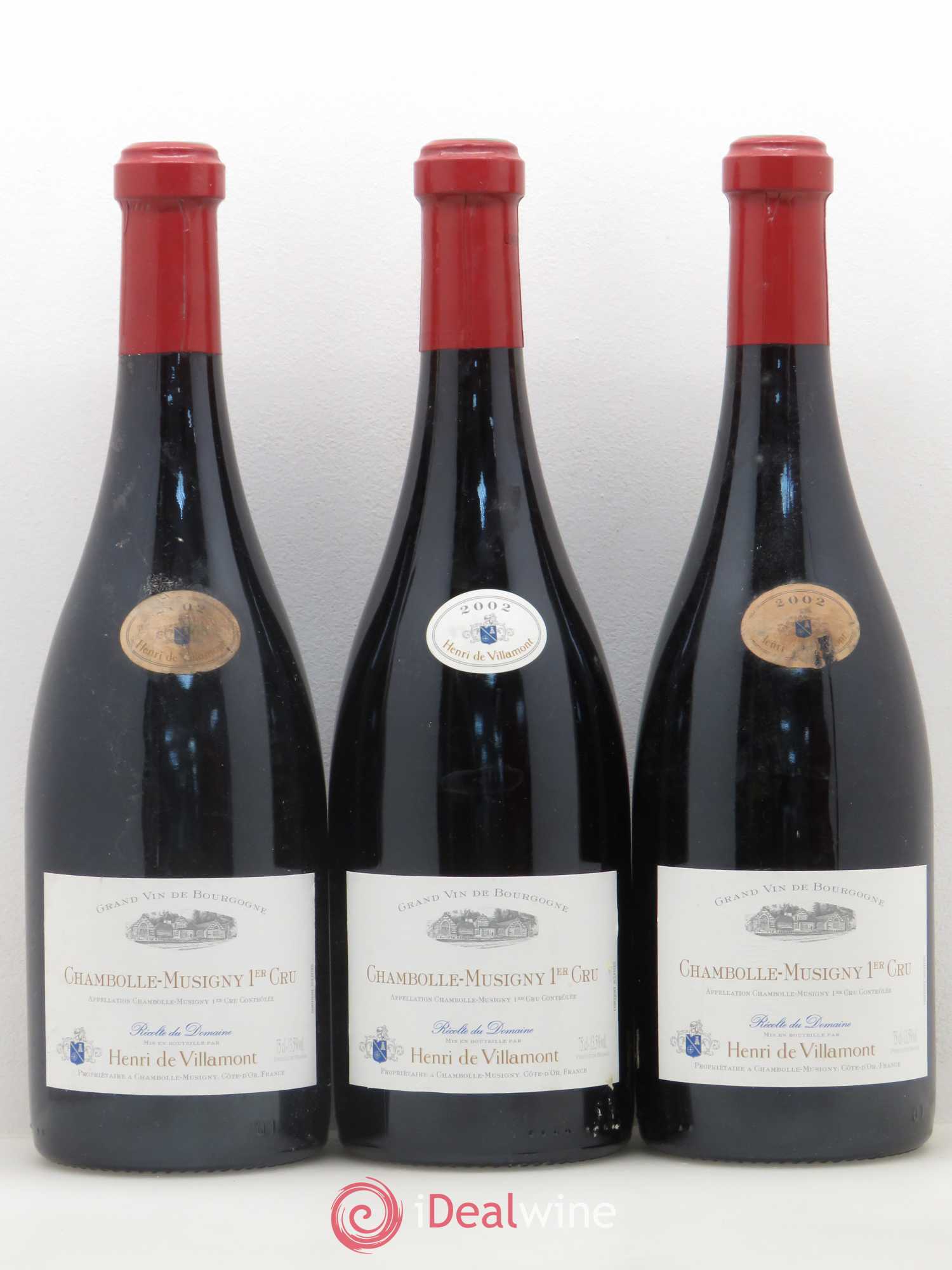 Chambolle-Musigny 1er Cru Henri de Villamont 2002 - Posten von 6 Flaschen - 2