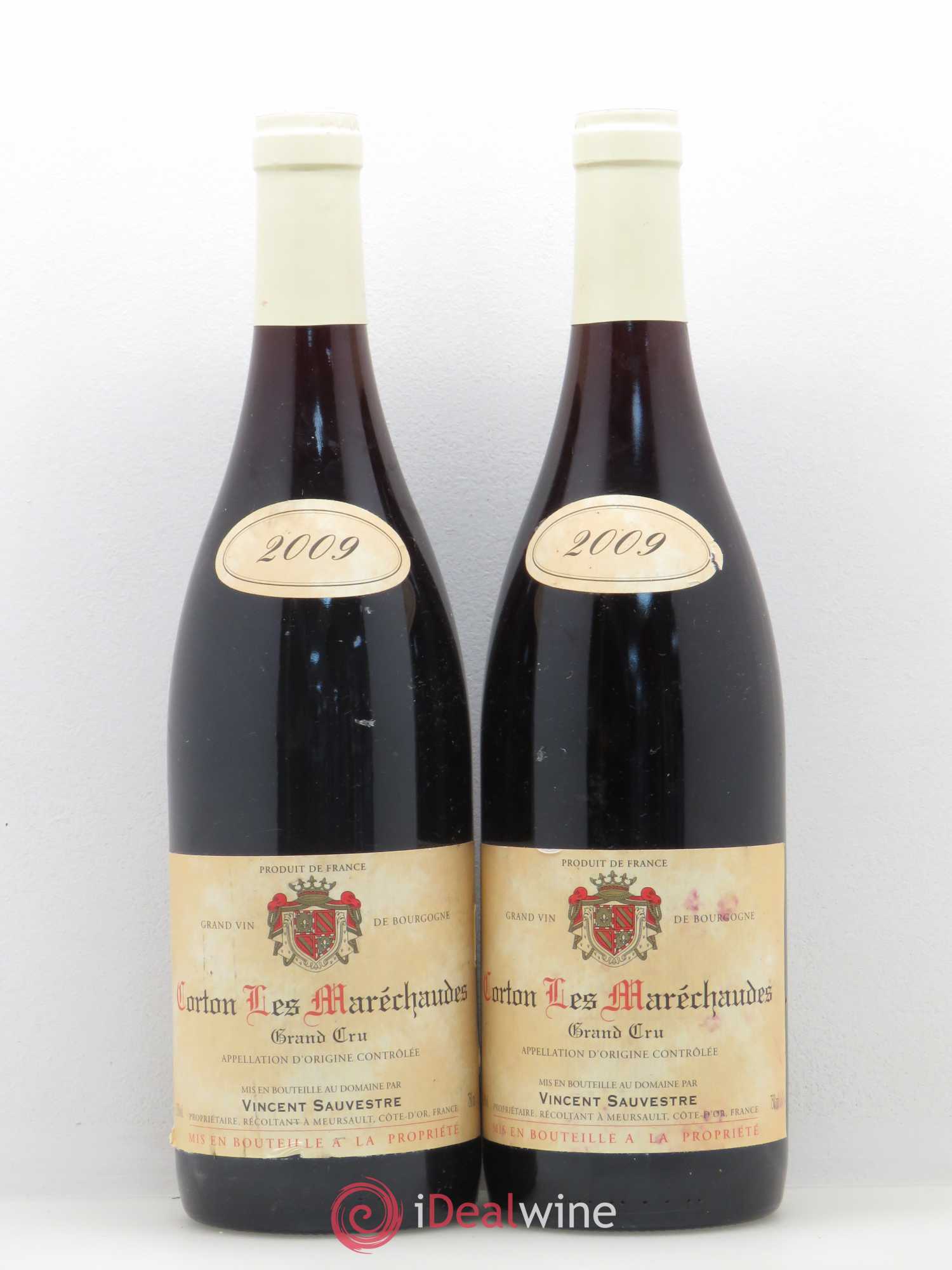 Corton Grand Cru Les Maréchaudes Vincent Sauvestre 2009 - Posten von 2 Flaschen - 0