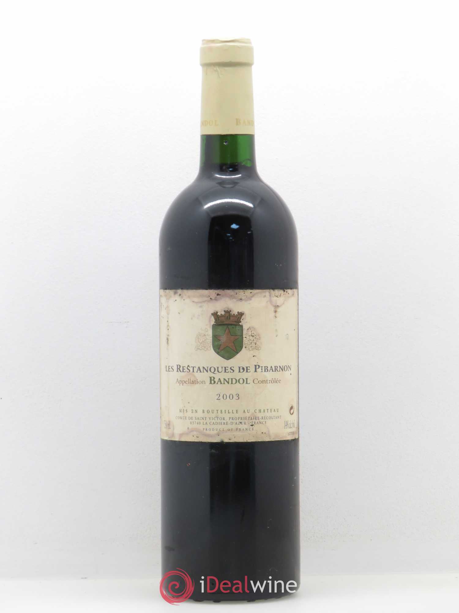 Bandol Château de Pibarnon Les Restanques de Pibarnon Comte de Saint-Victor 2003 - Lot de 1 bouteille - 0