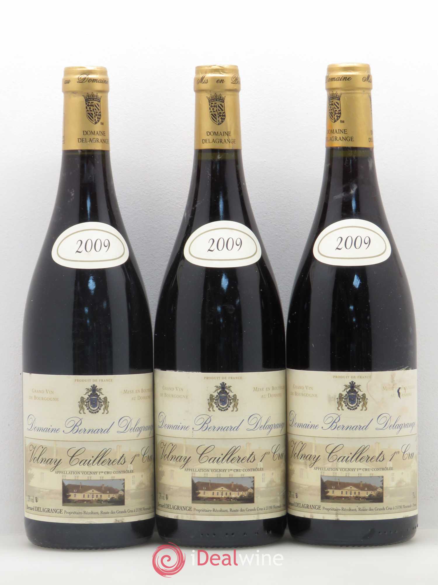 Volnay 1er Cru Caillerets Bernard Delagrange 2009 - Lot de 3 bouteilles - 0