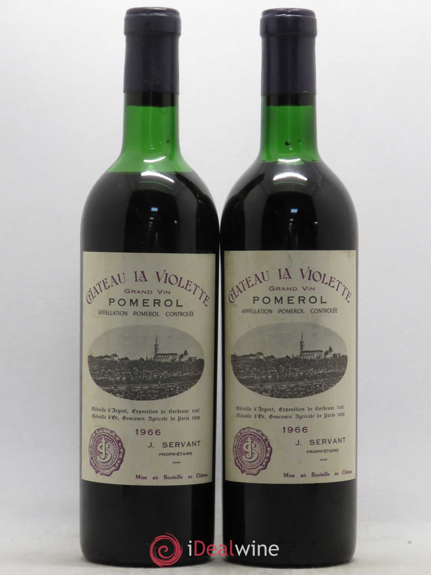 Château la Violette 1966 - Lot de 2 bouteilles - 0