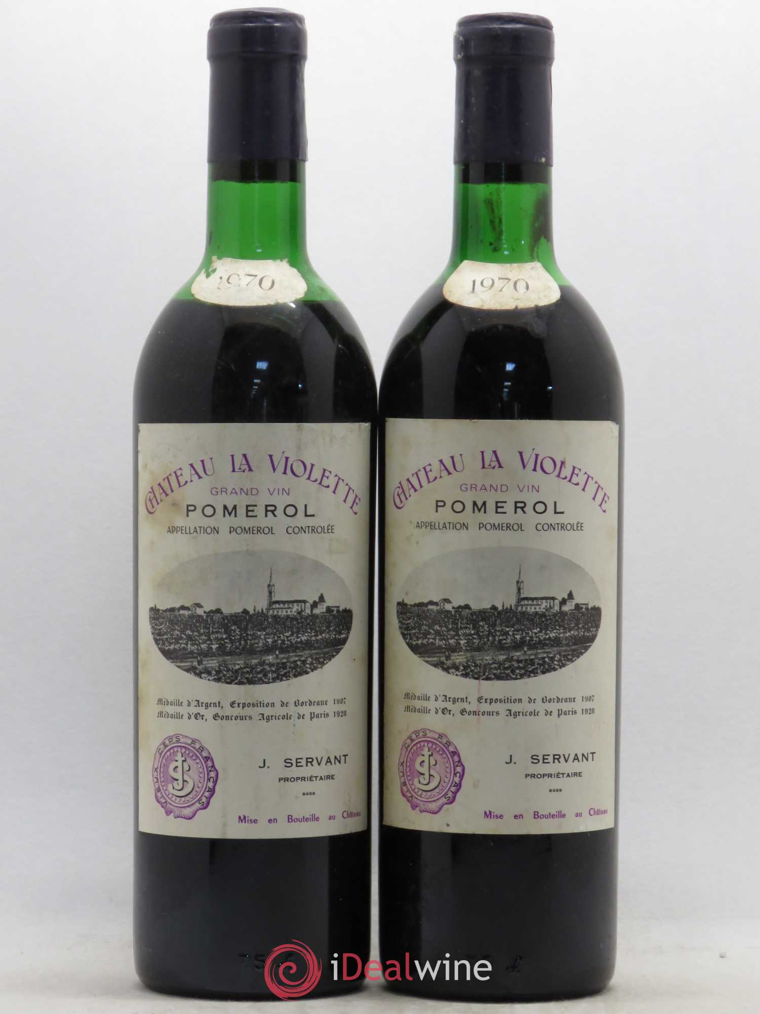 Château la Violette 1970 - Lot de 2 bouteilles - 0