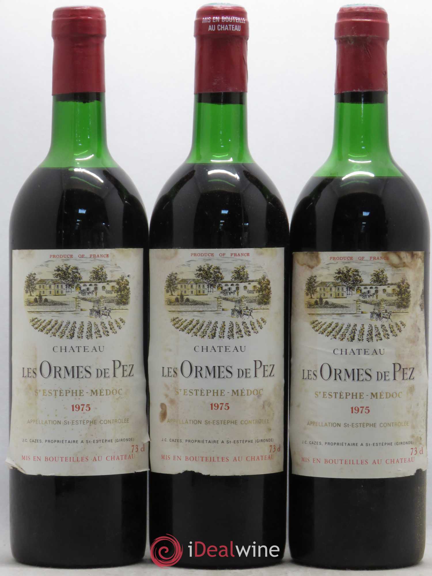 Château les Ormes de Pez (sans prix de réserve) 1975 - Lot de 6 bouteilles - 1