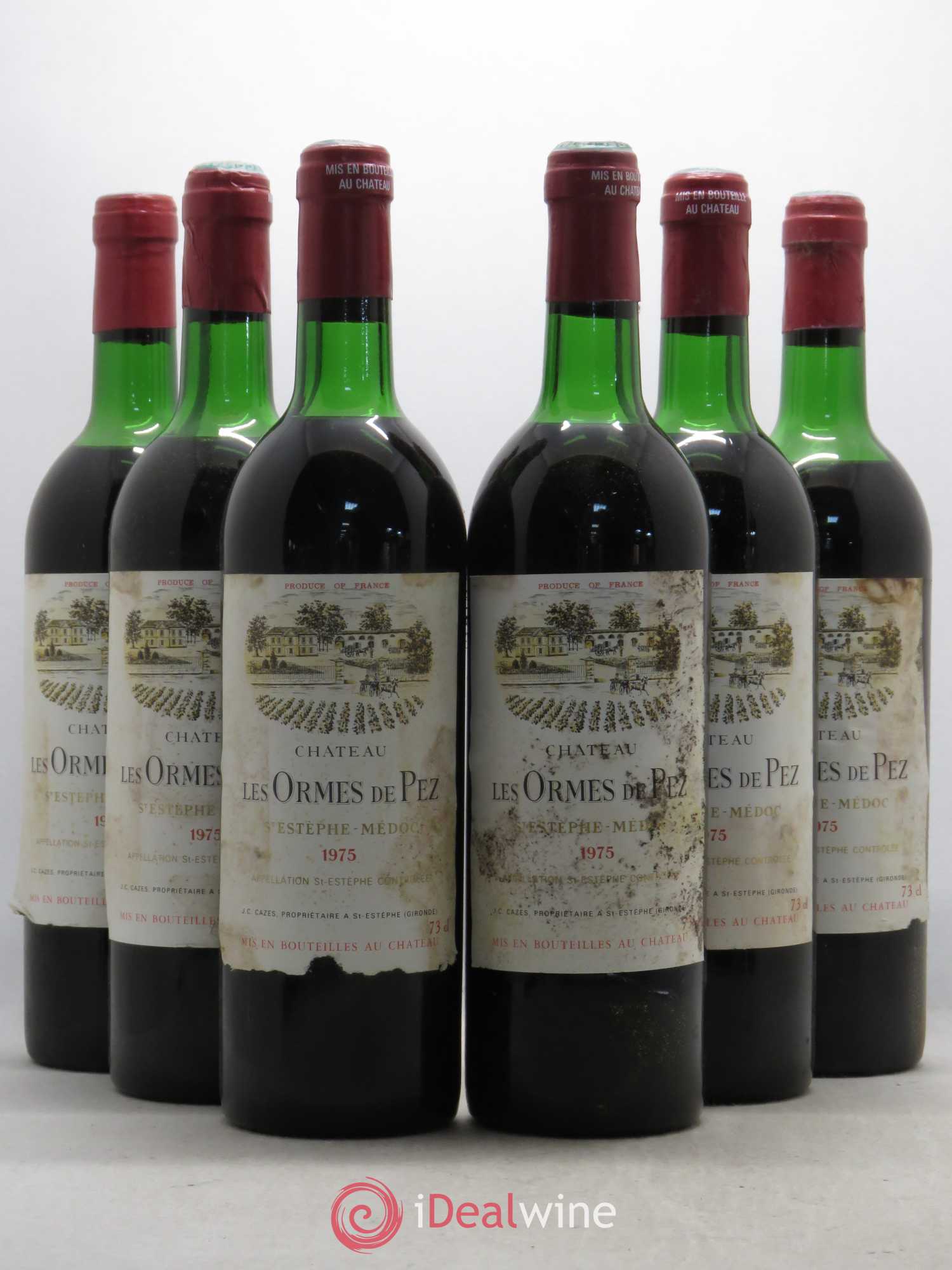 Château les Ormes de Pez (sans prix de réserve) 1975 - Lot de 6 bouteilles - 0
