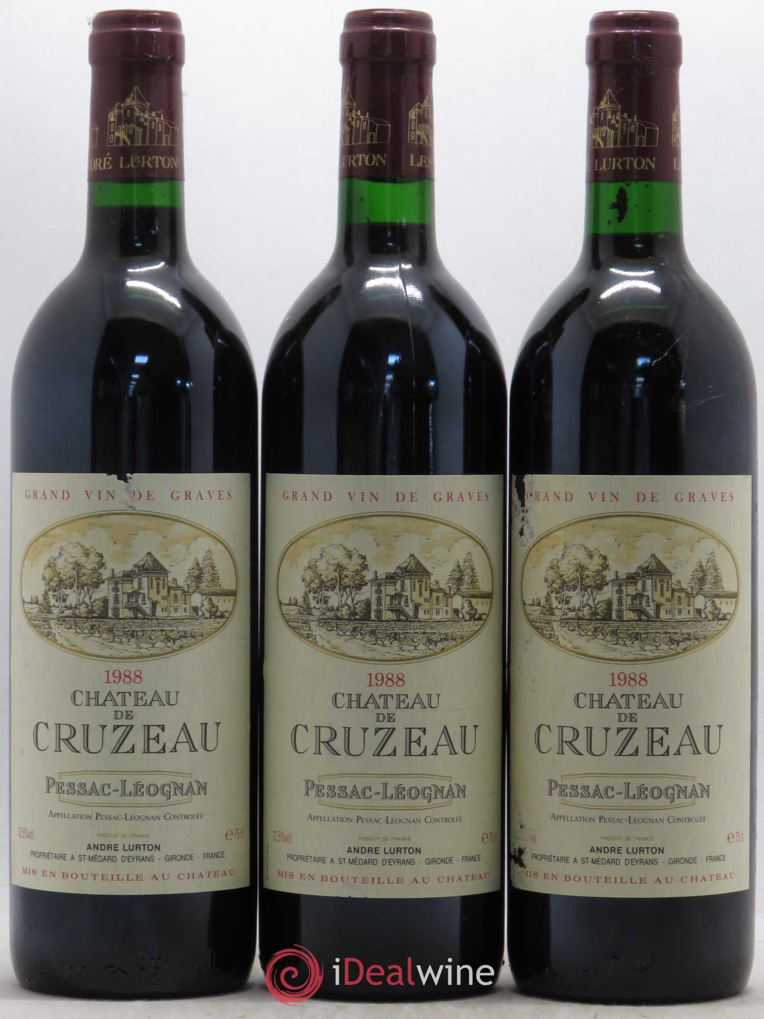 Château de Cruzeau 1988 - Lot de 12 bouteilles - 1