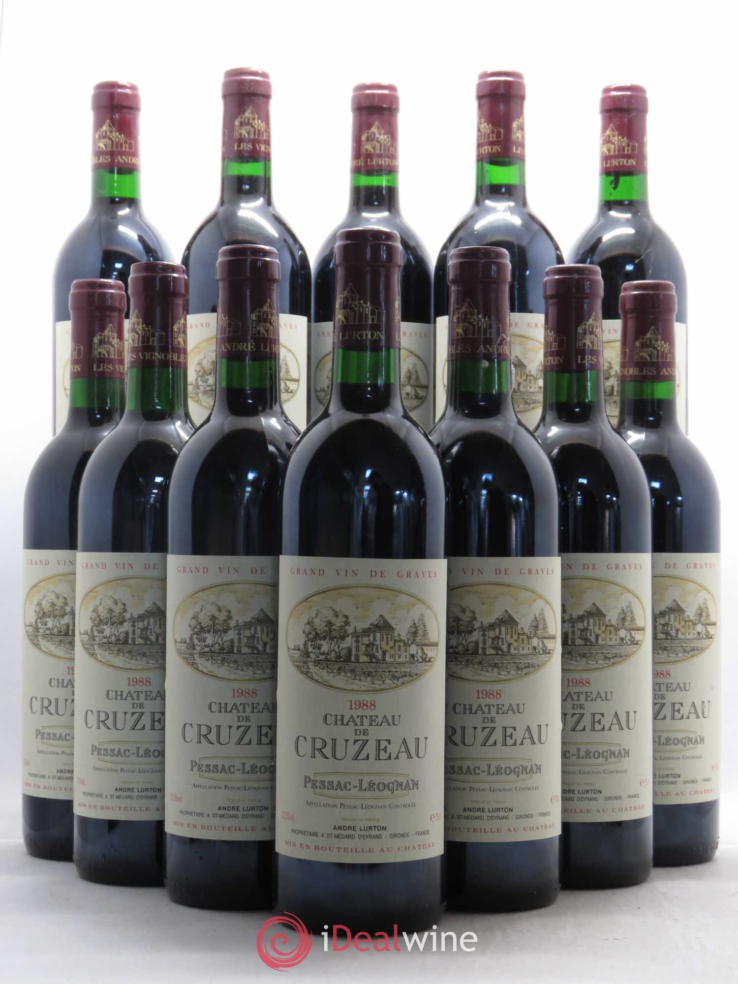 Château de Cruzeau 1988 - Lot de 12 bouteilles - 0