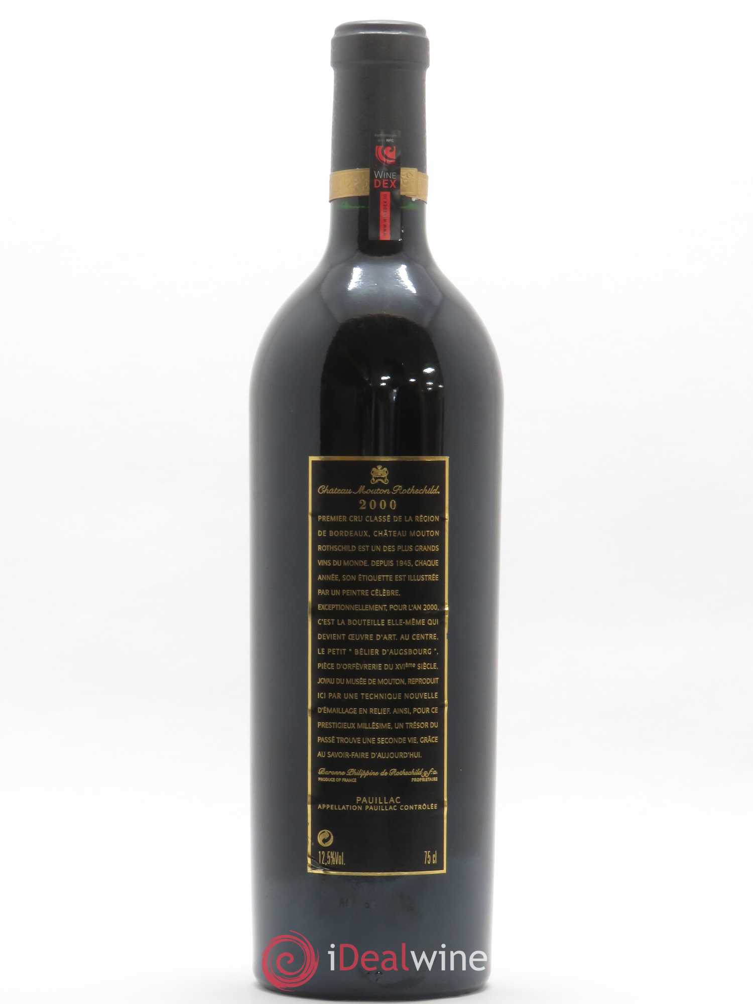 Château Mouton Rothschild 1er Grand Cru Classé 2000 - Lot de 1 bouteille - 1