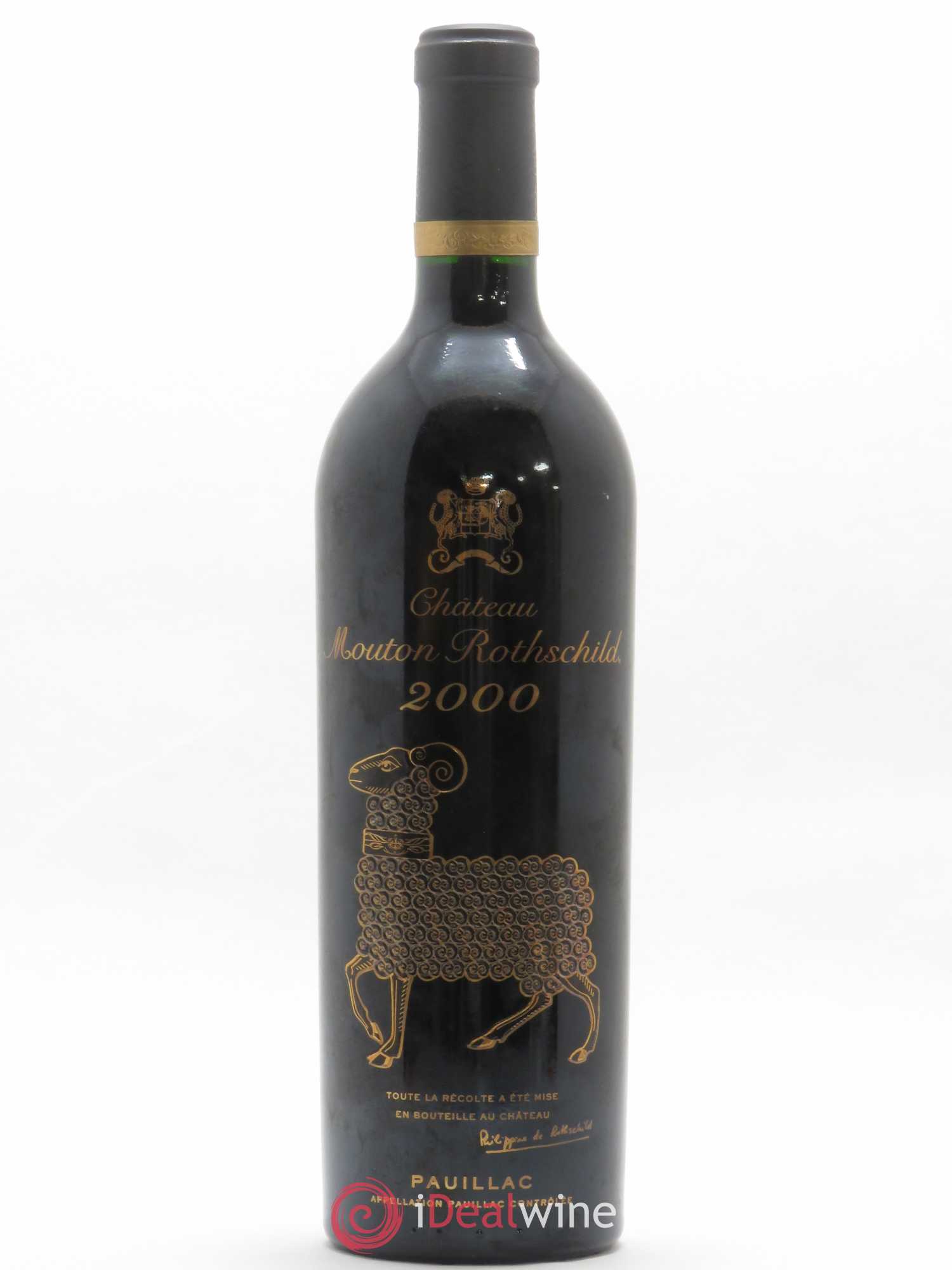 Château Mouton Rothschild 1er Grand Cru Classé 2000 - Lot de 1 bouteille - 0