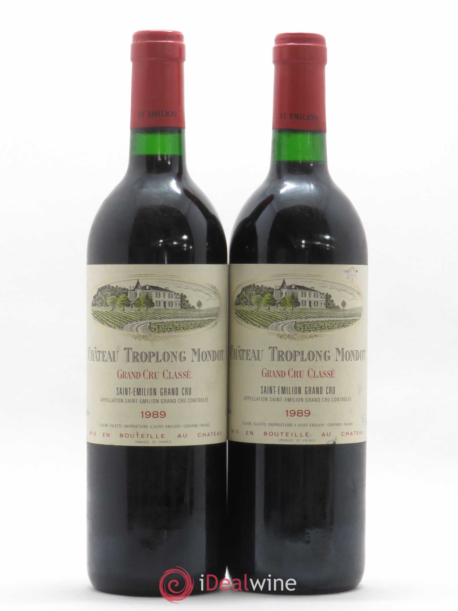 Château Troplong Mondot 1er Grand Cru Classé B 1989 - Lot de 2 bouteilles - 0