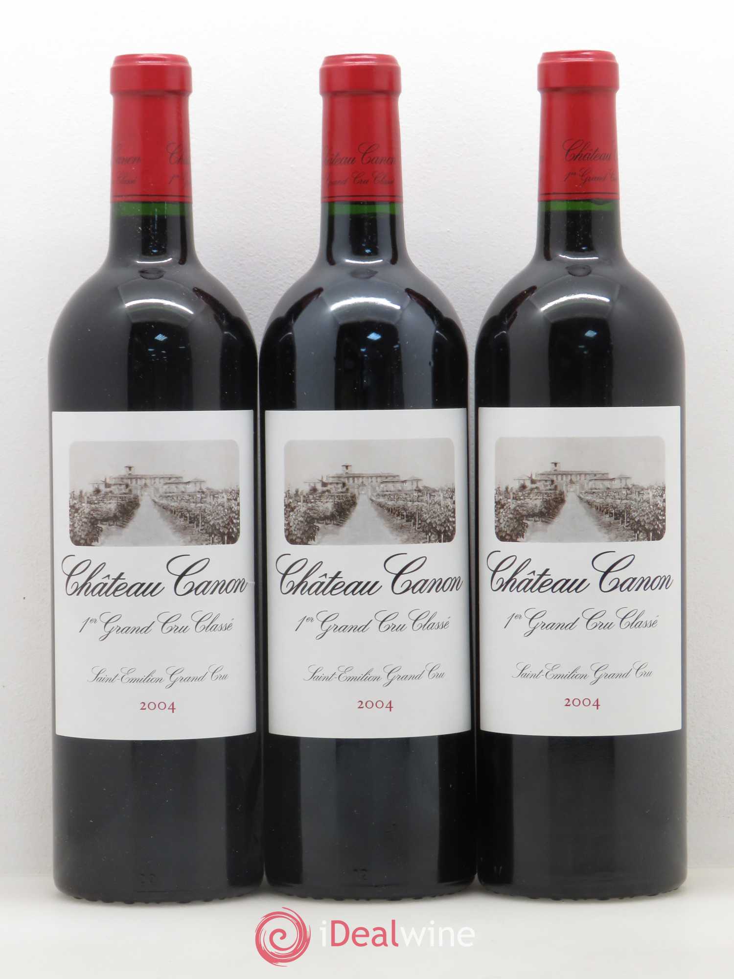 Château Canon 1er Grand Cru Classé B 2004 - Lot de 3 bouteilles - 0