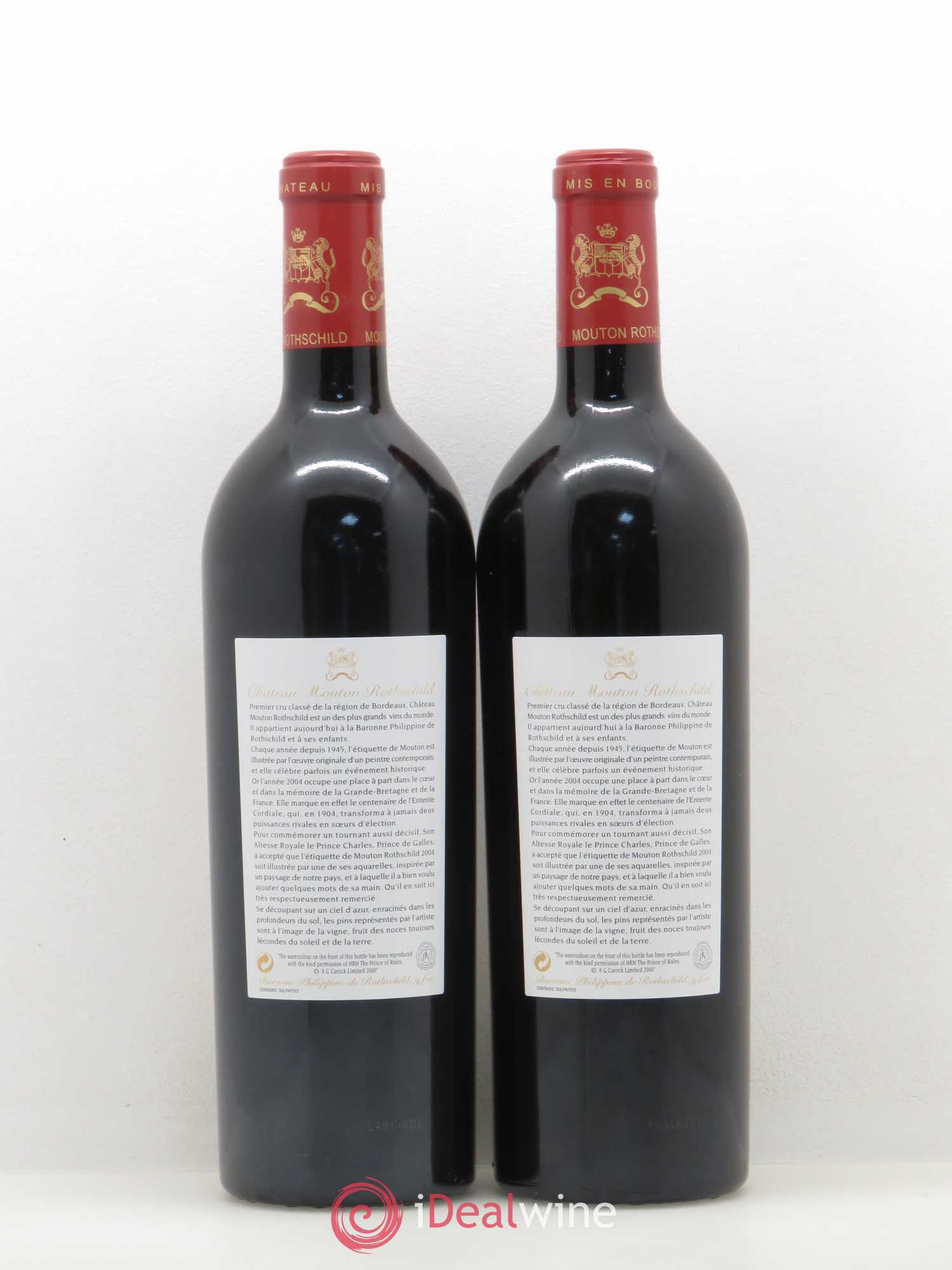 Château Mouton Rothschild 1er Grand Cru Classé 2004 - Lot de 2 bouteilles - 1