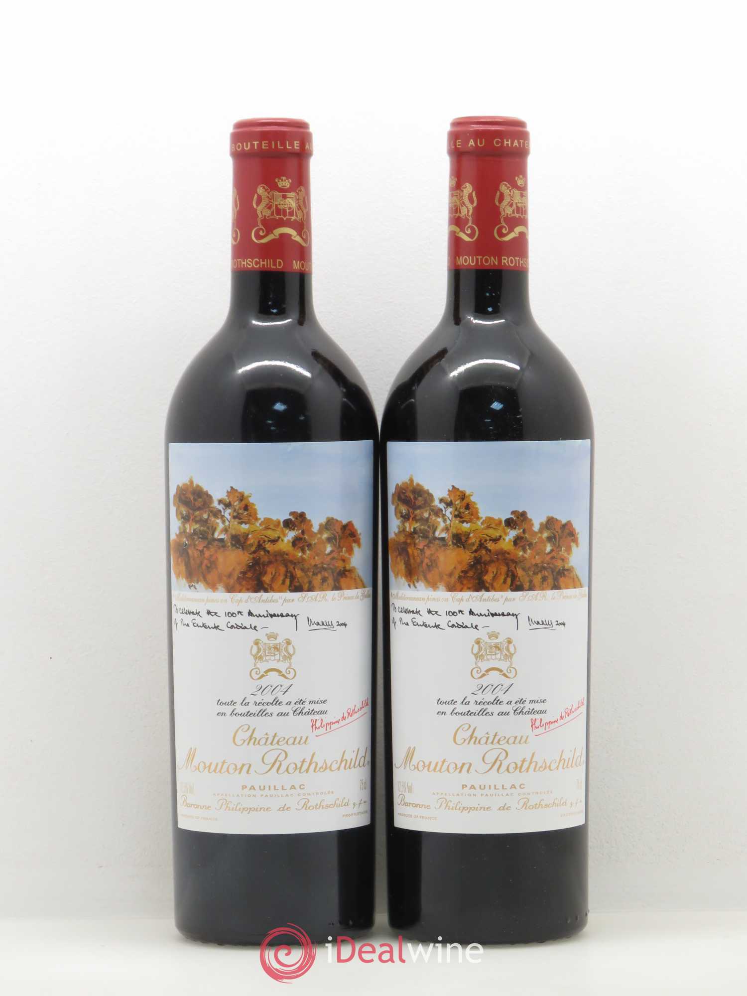 Château Mouton Rothschild 1er Grand Cru Classé 2004 - Lot de 2 bouteilles - 0