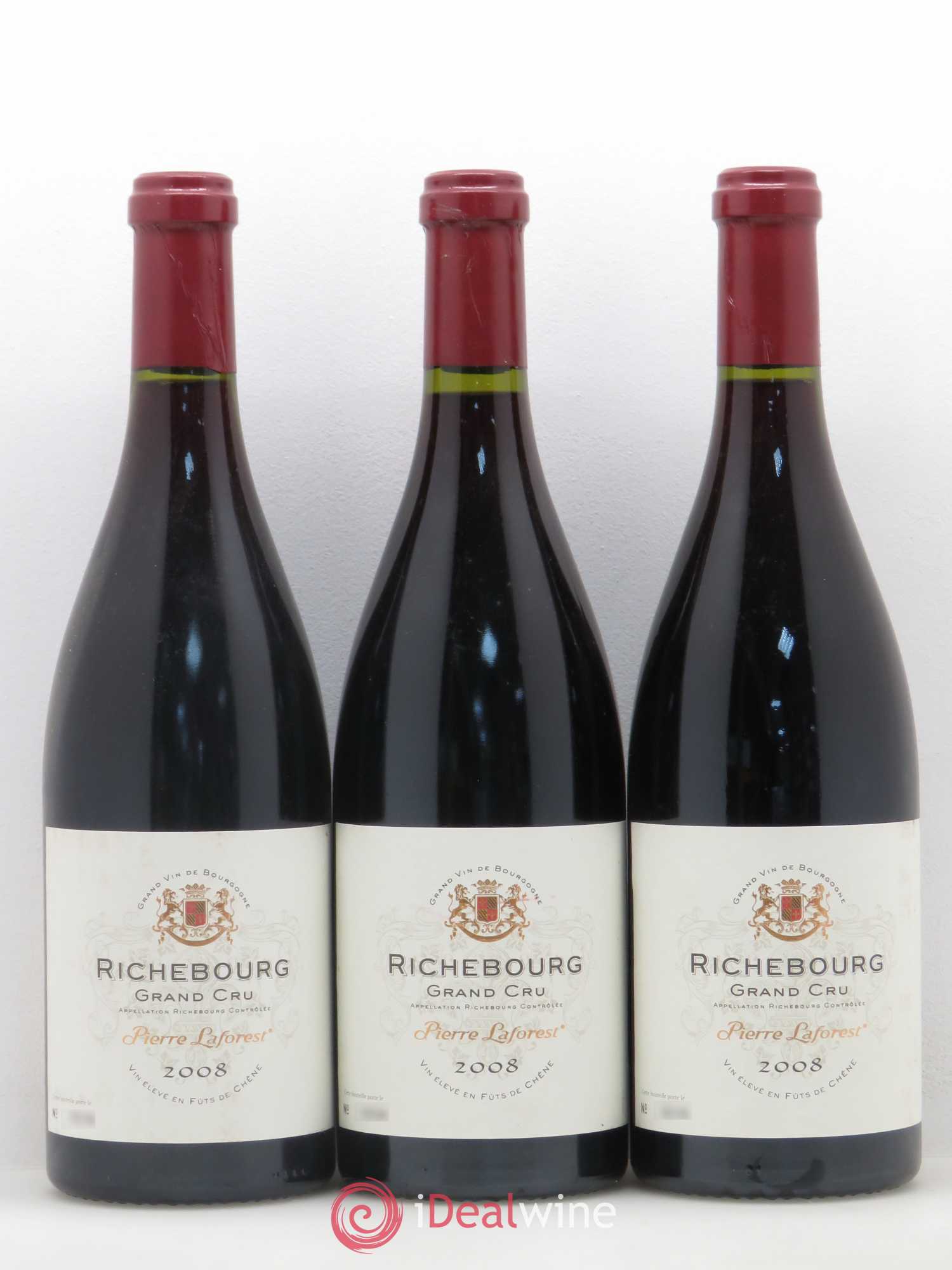 Richebourg Grand Cru Pierre Laforest 2008 - Lot de 3 bouteilles - 0