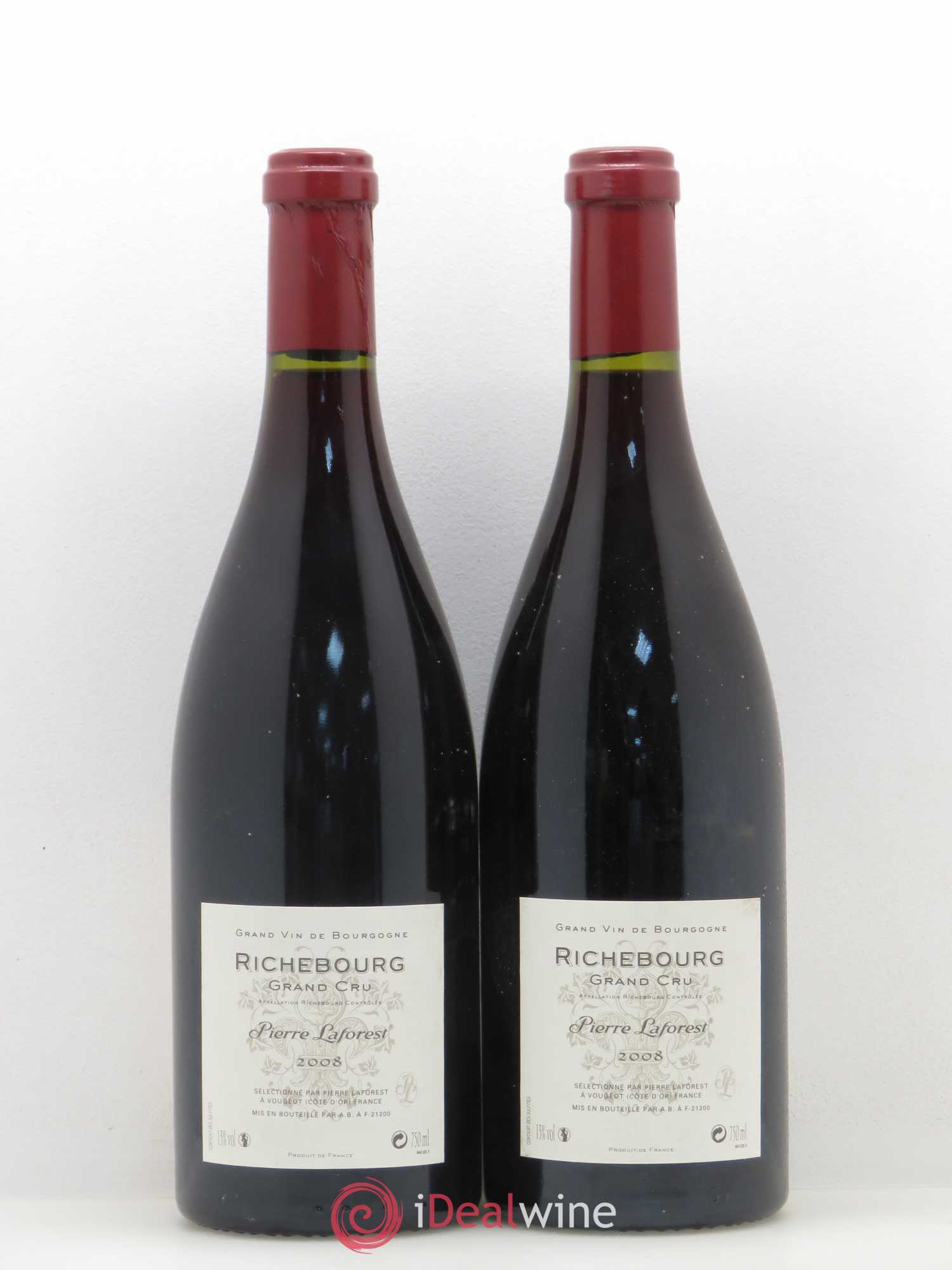 Richebourg Grand Cru Pierre Laforest 2008 - Lot de 2 bouteilles - 1