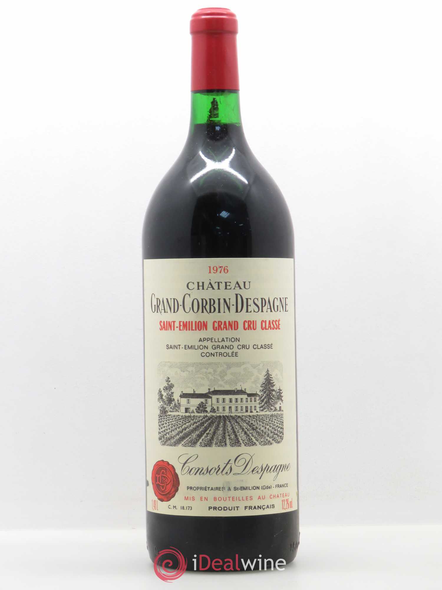 Château Grand Corbin Despagne Grand Cru Classé 1976 - Lot de 1 magnum - 0