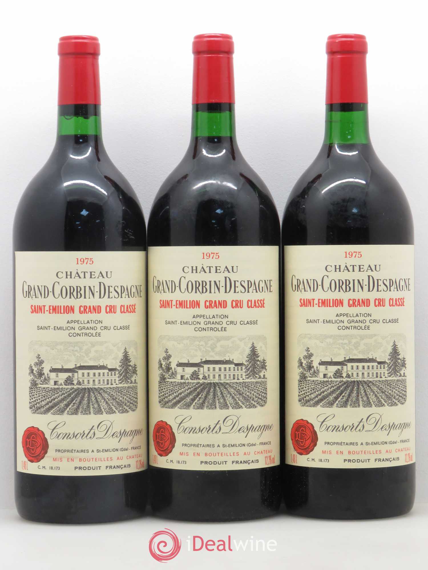 Château Grand Corbin Despagne Grand Cru Classé 1975 - Lot de 6 magnums - 2