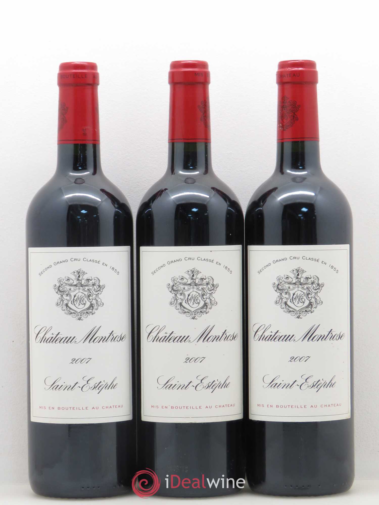 Château Montrose 2ème Grand Cru Classé 2007 - Lot de 3 bouteilles - 0
