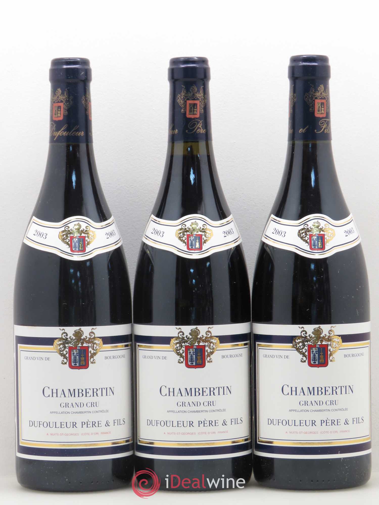 Chambertin Grand Cru Dufouleur Pere et Fils 2003 - Posten von 6 Flaschen - 2