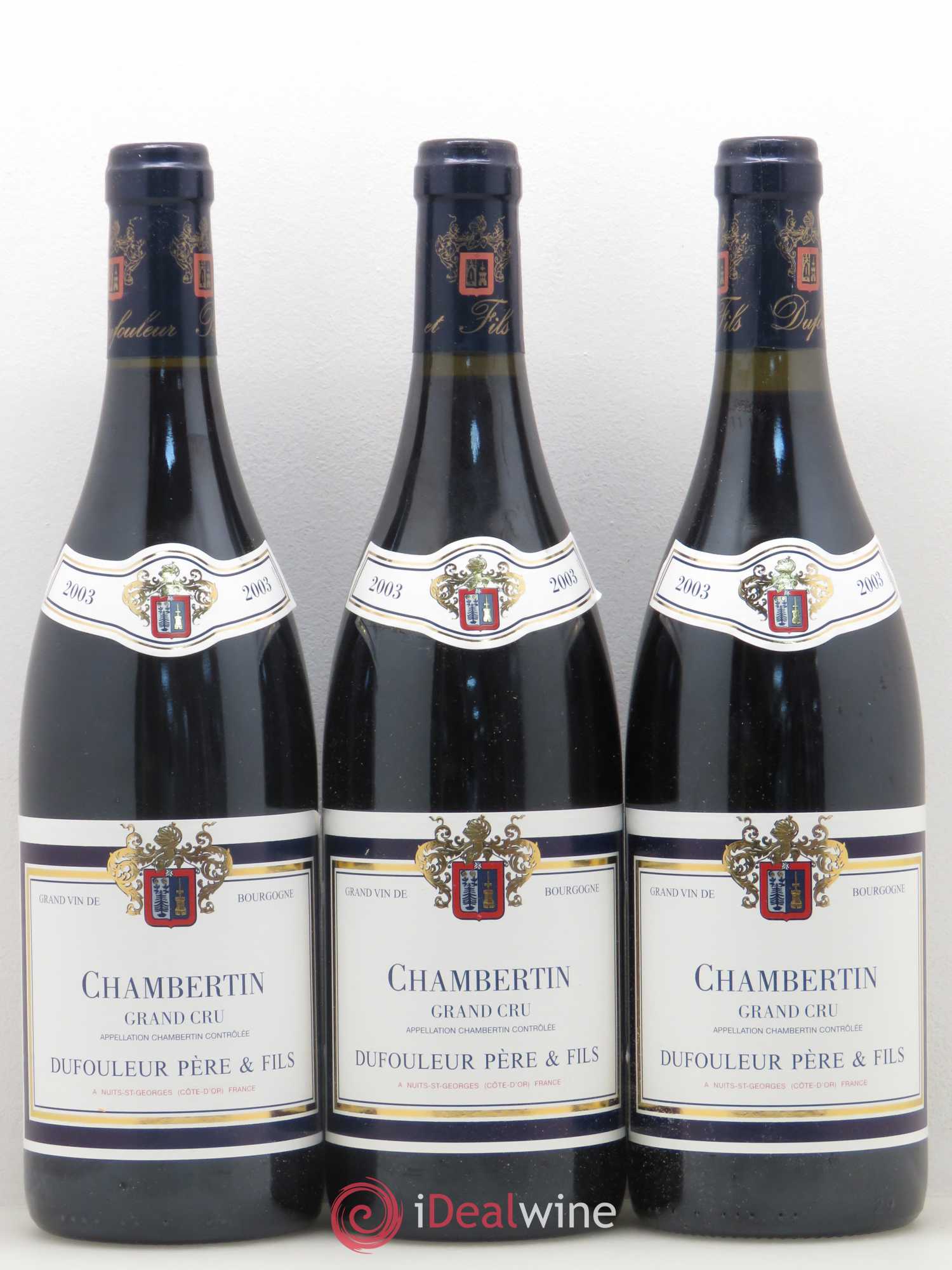 Chambertin Grand Cru Dufouleur Pere et Fils 2003 - Posten von 6 Flaschen - 1