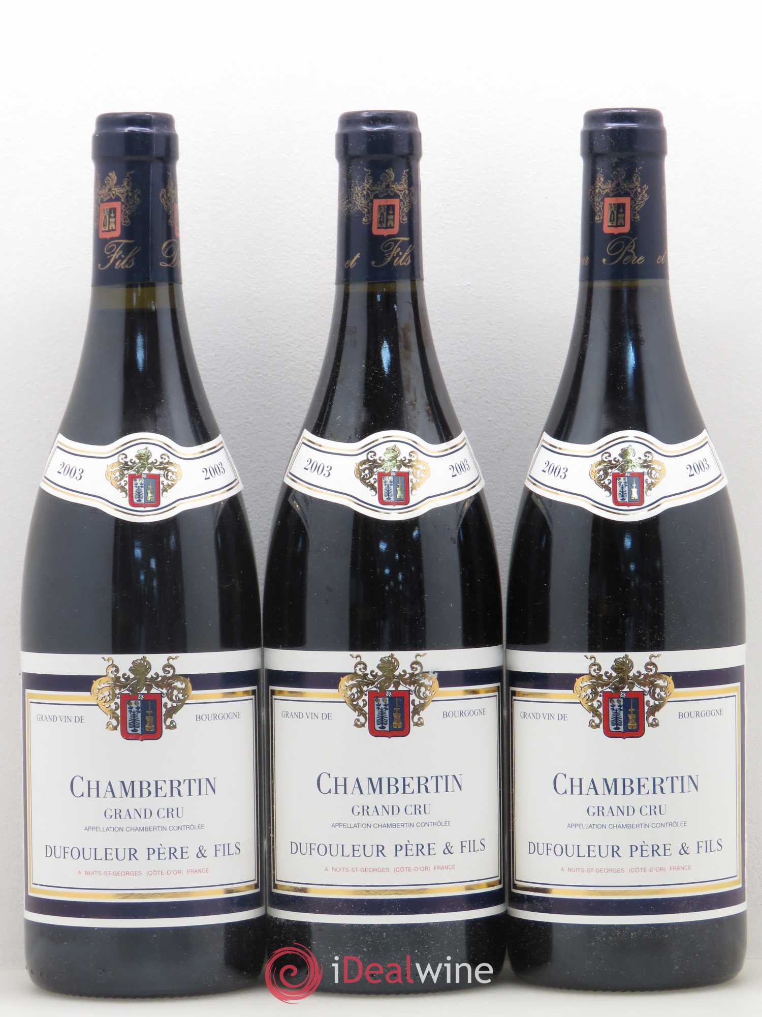 Chambertin Grand Cru Dufouleur Pere et Fils 2003 - Posten von 6 Flaschen - 2