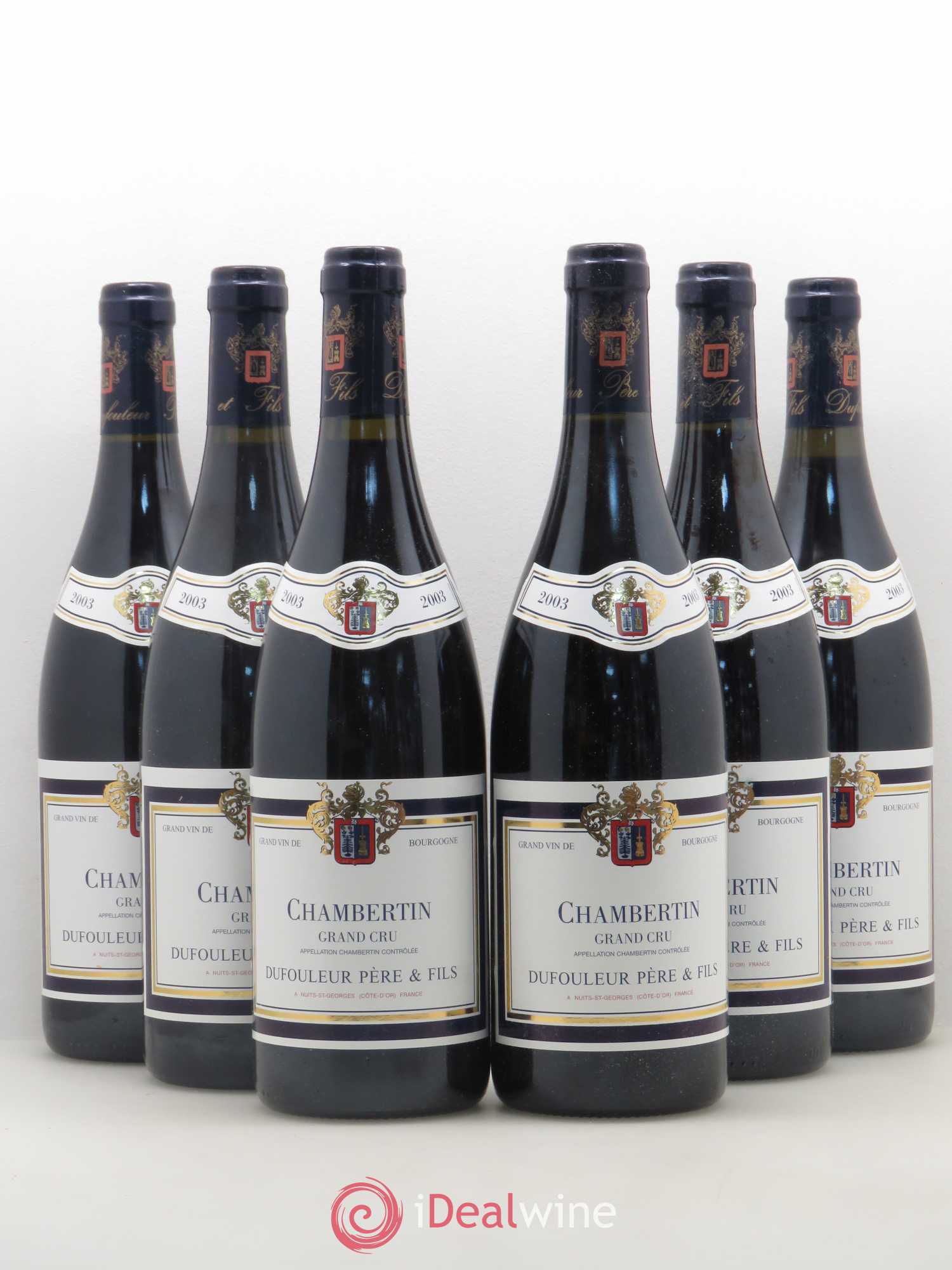 Chambertin Grand Cru Dufouleur Pere et Fils 2003 - Posten von 6 Flaschen - 0