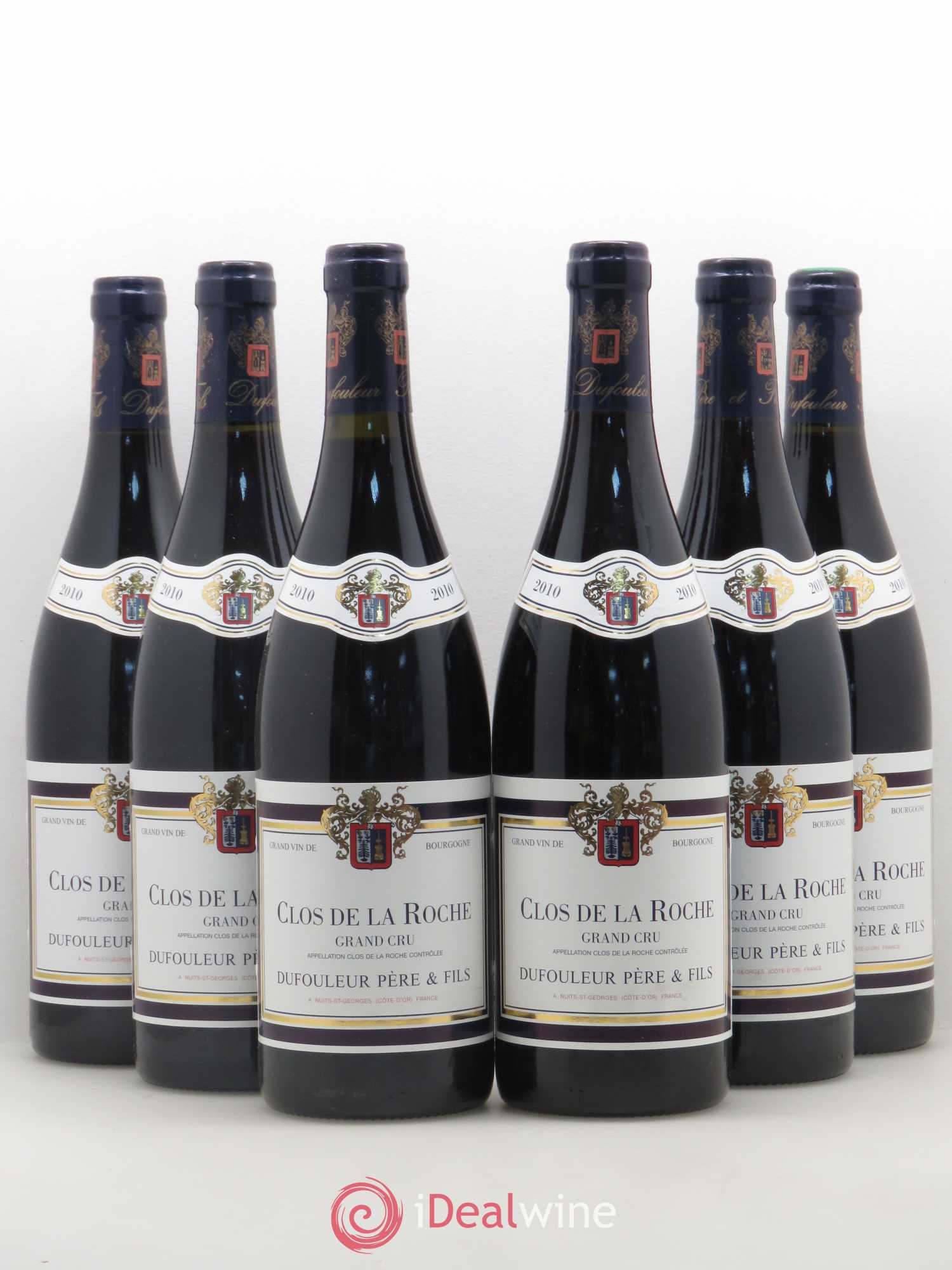 Clos de la Roche Grand Cru Dufouleur Pere et Fils 2010 - Posten von 6 Flaschen - 0